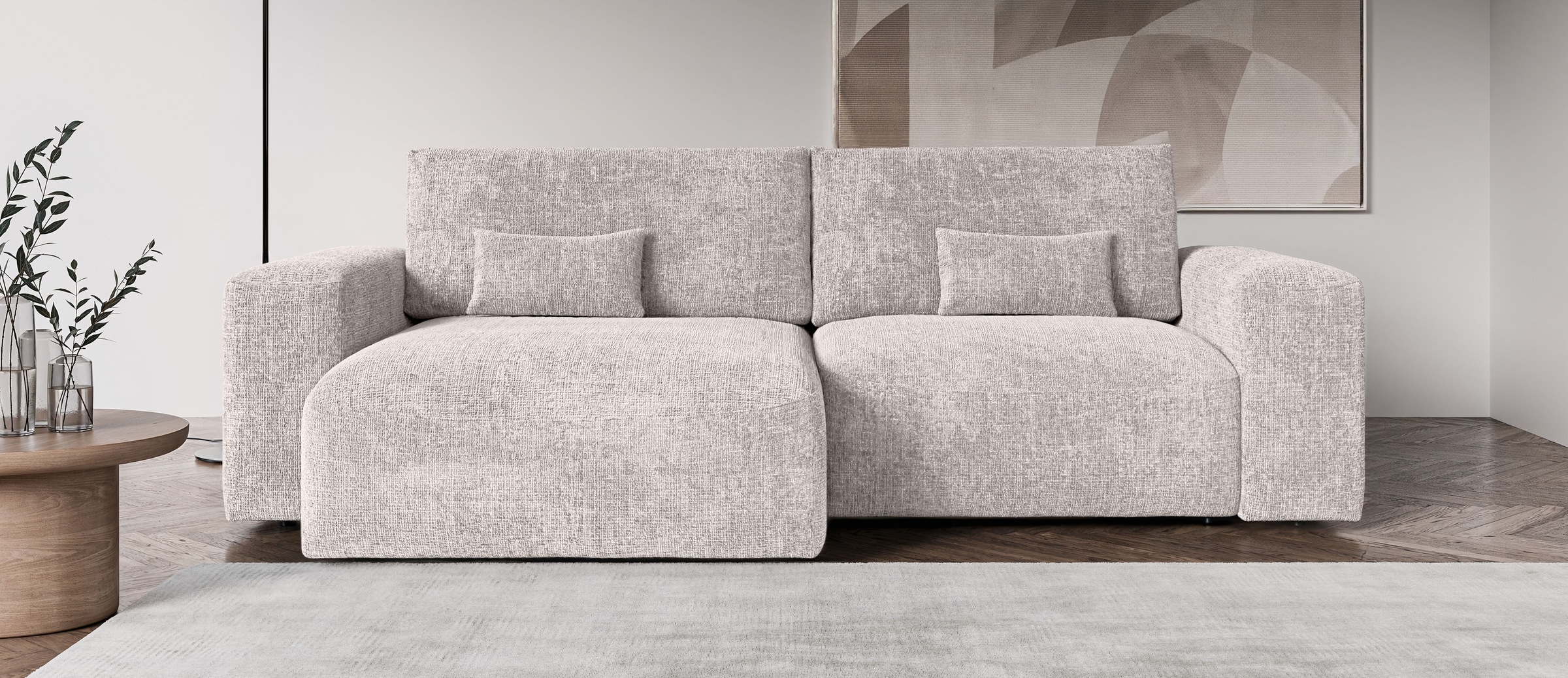 OTTO home Ecksofa "MATTS Schlafsofa mit Bettkasten, Maße B/T/H: 265/159/89 günstig online kaufen