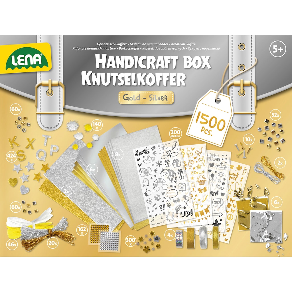 Lena® Kreativset »Bastelkoffer Gold & Silber«