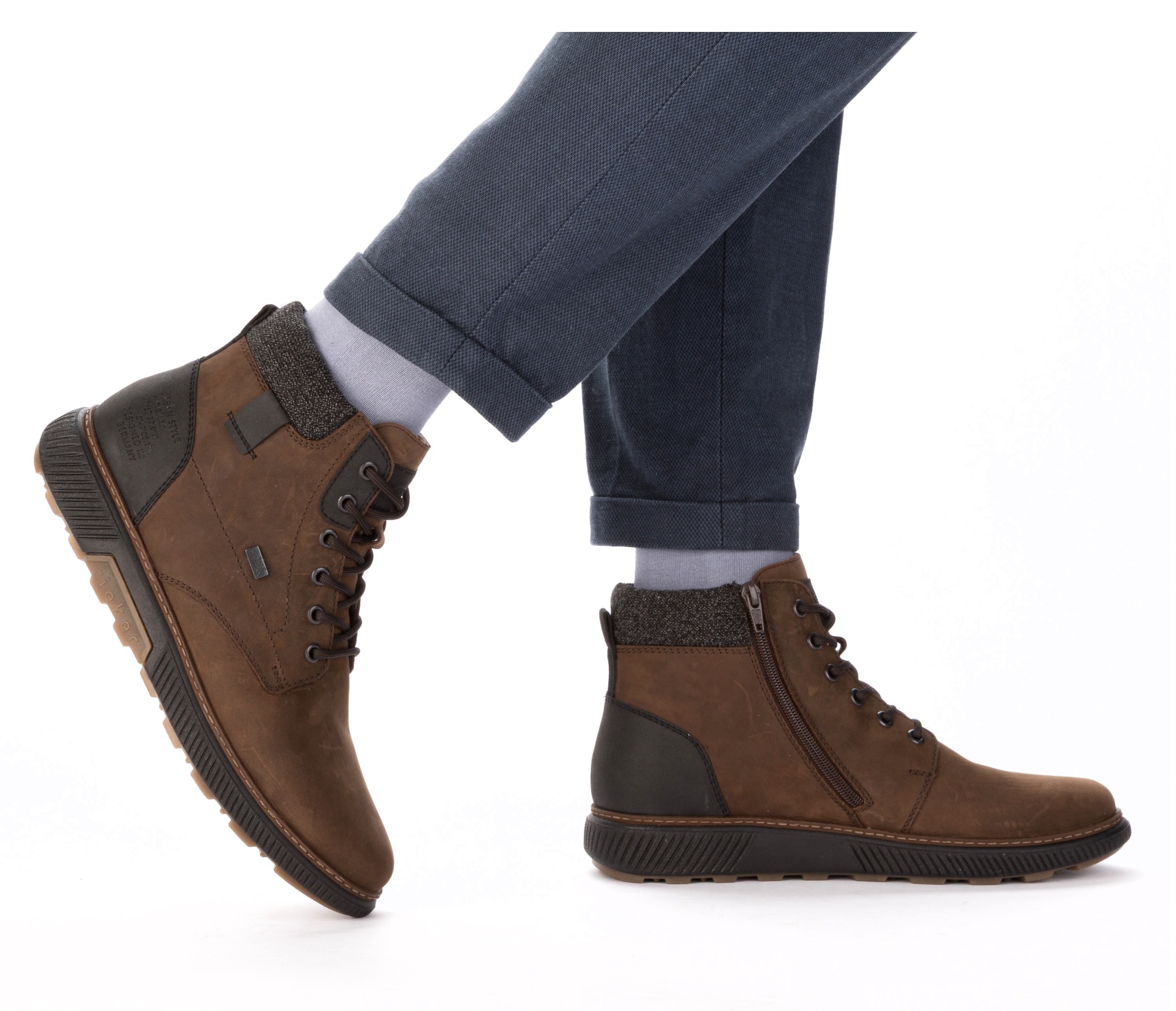 Rieker Winterboots, High Top Sneaker, Schnürstiefelette mit TEX-Membran, schmale Form