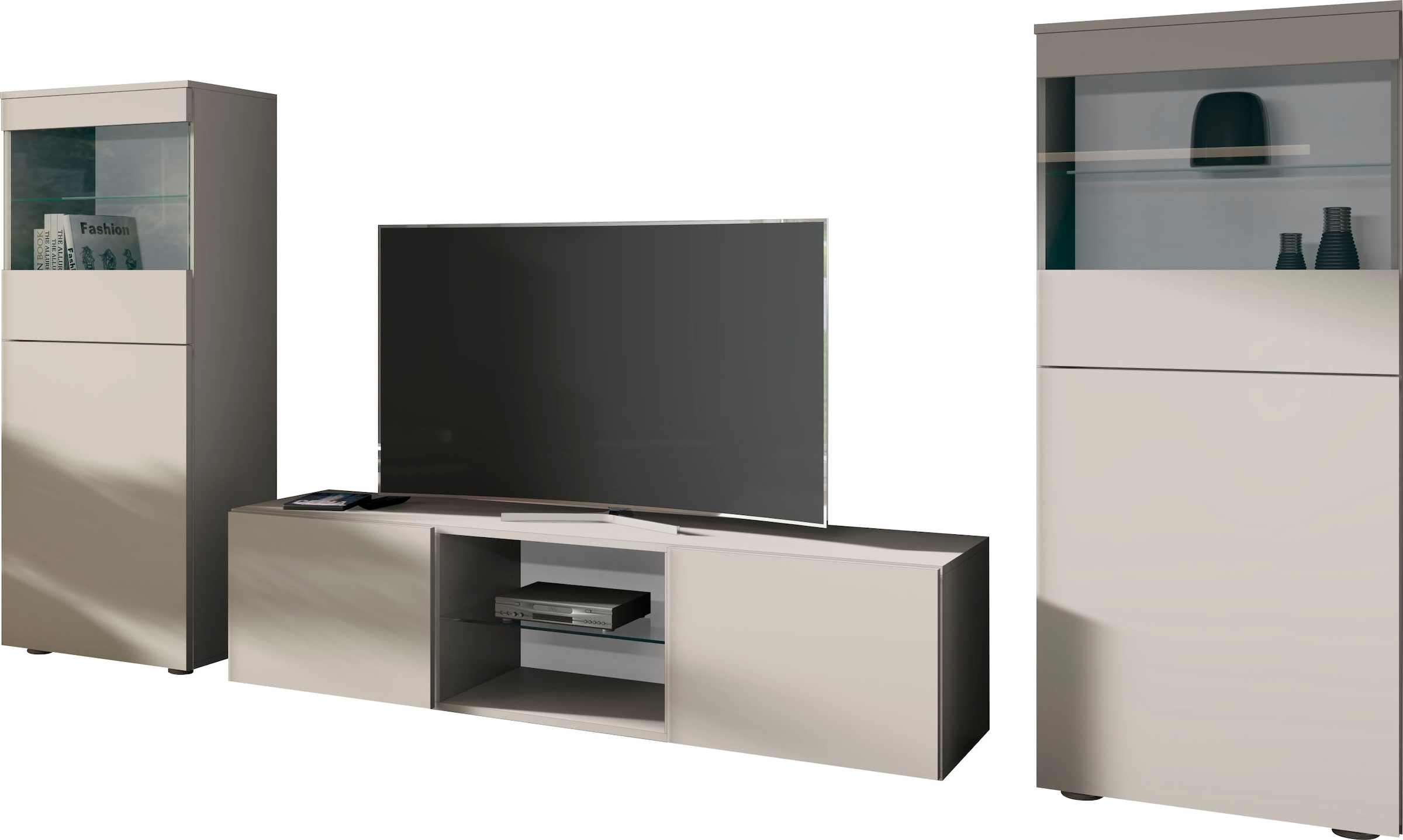 borchardt Möbel Wohnwand "Scala, Mediawand 3-teilig mit 2 Vitrinen und Lowb günstig online kaufen