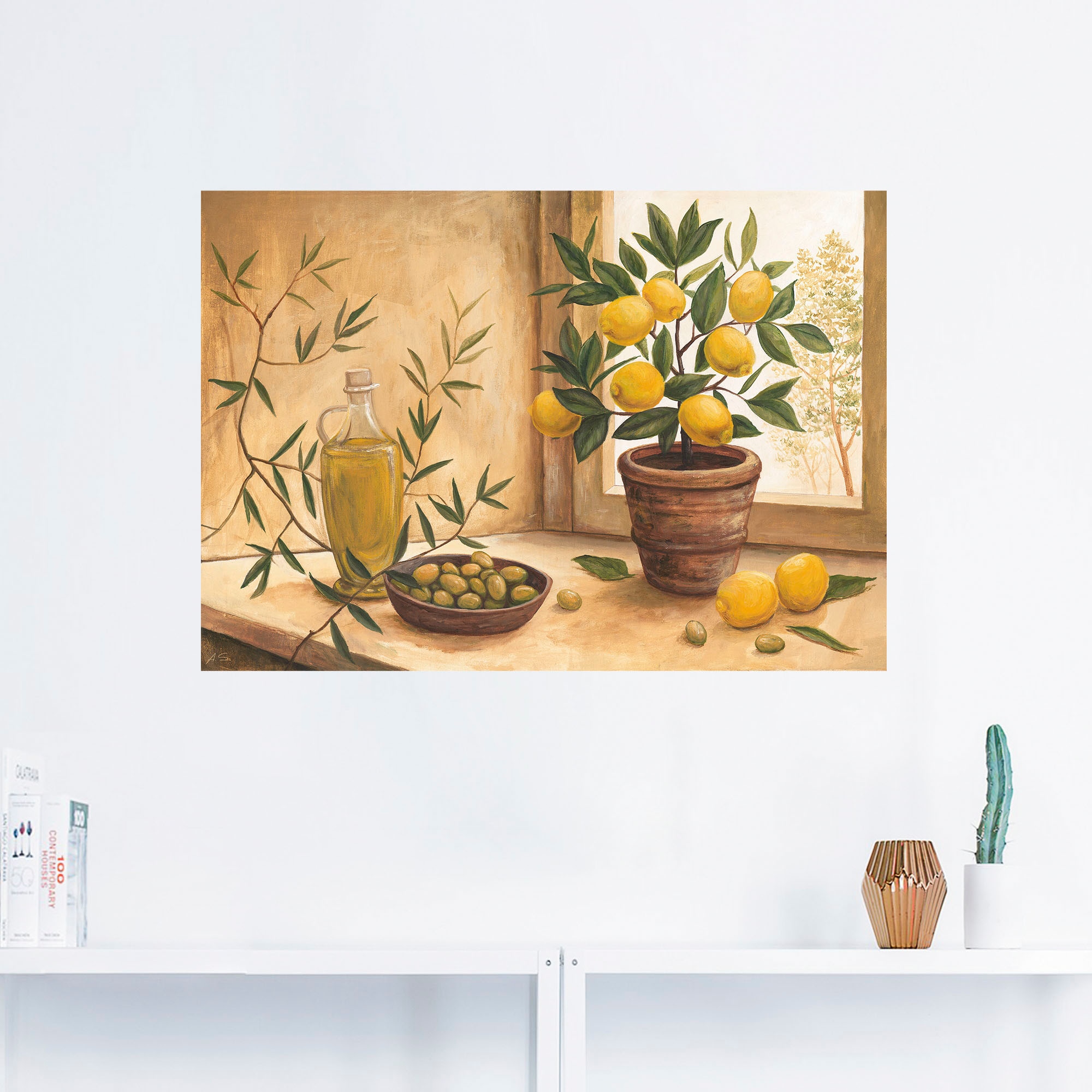 Artland Wandbild »Oliven und Zitronen«, Arrangements, (1 St.), als Alubild, Outdoorbild, Leinwandbild, Poster, Wandaufkleber