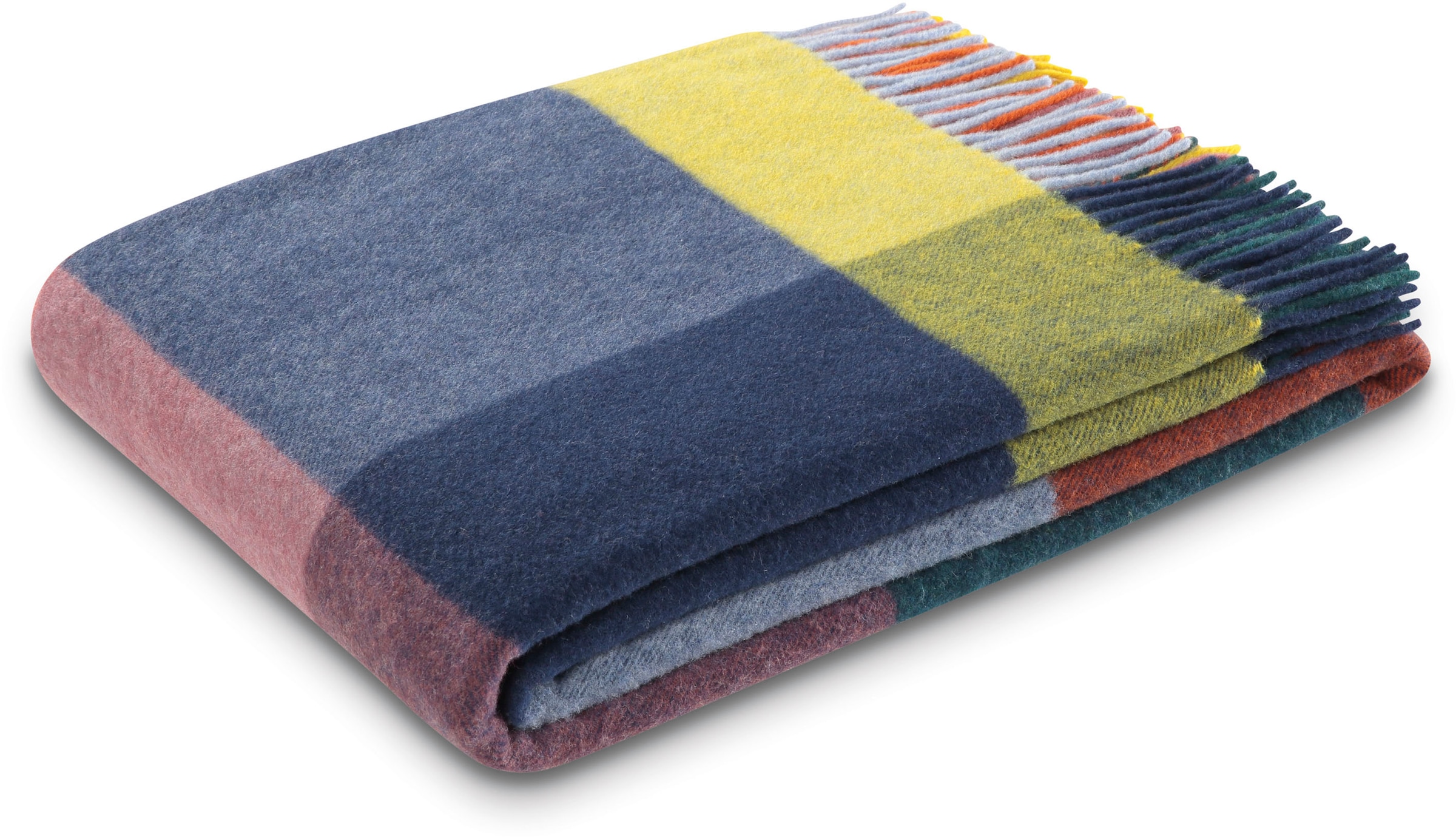 Biederlack Wohndecke "Plaid Vibrant Square" im sommerlichen Karodessin