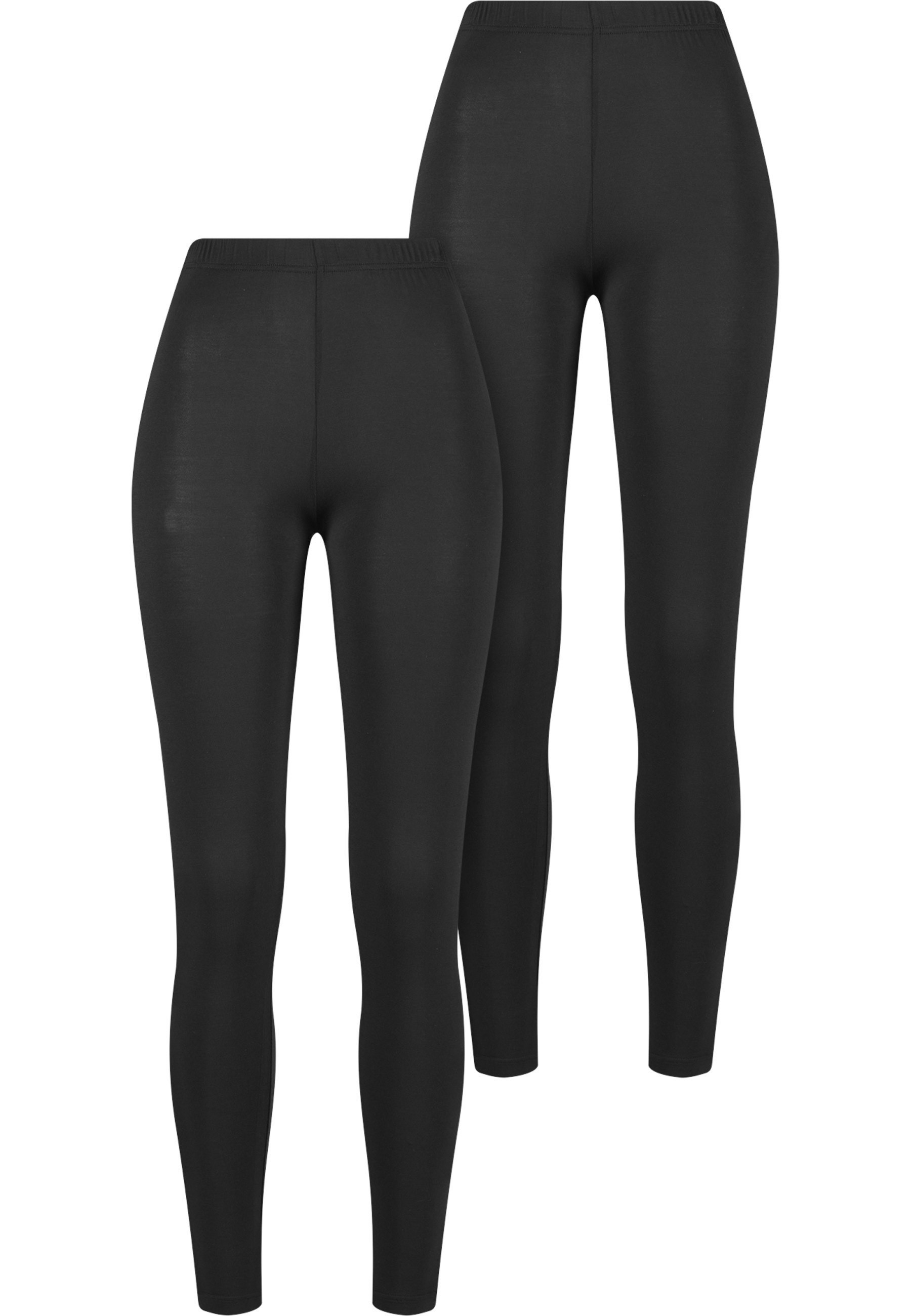 URBAN CLASSICS Leggings "Urban Classics Ladies Bamboo Leggings 2-Pack"