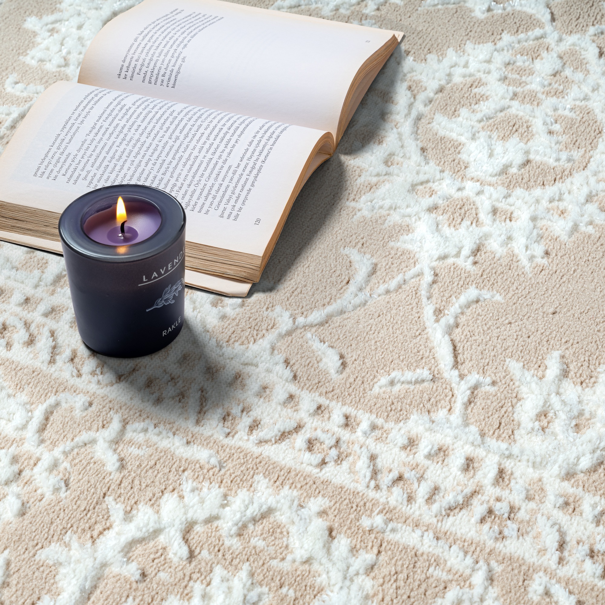 Sanat Teppich »Harmony 3221, auch als Läufer und rund« rechteckig 12 mm Höhe Wohnzimmer, Kurzflor, modern,  Orient Optik, Schlafzimmer
