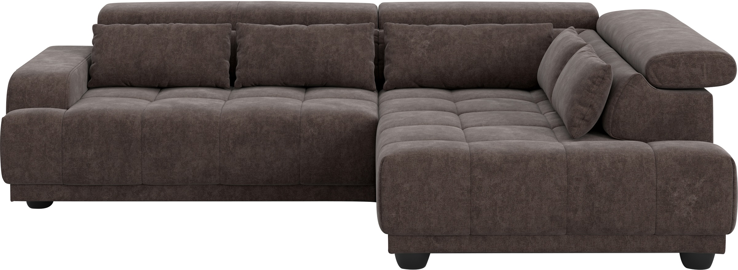 COTTA Ecksofa »Jade - L Form, Sitzbreite 201 cm« inkl. Kopfteilverstellung und Nierenkissen, PUR-Schaumpolsterung