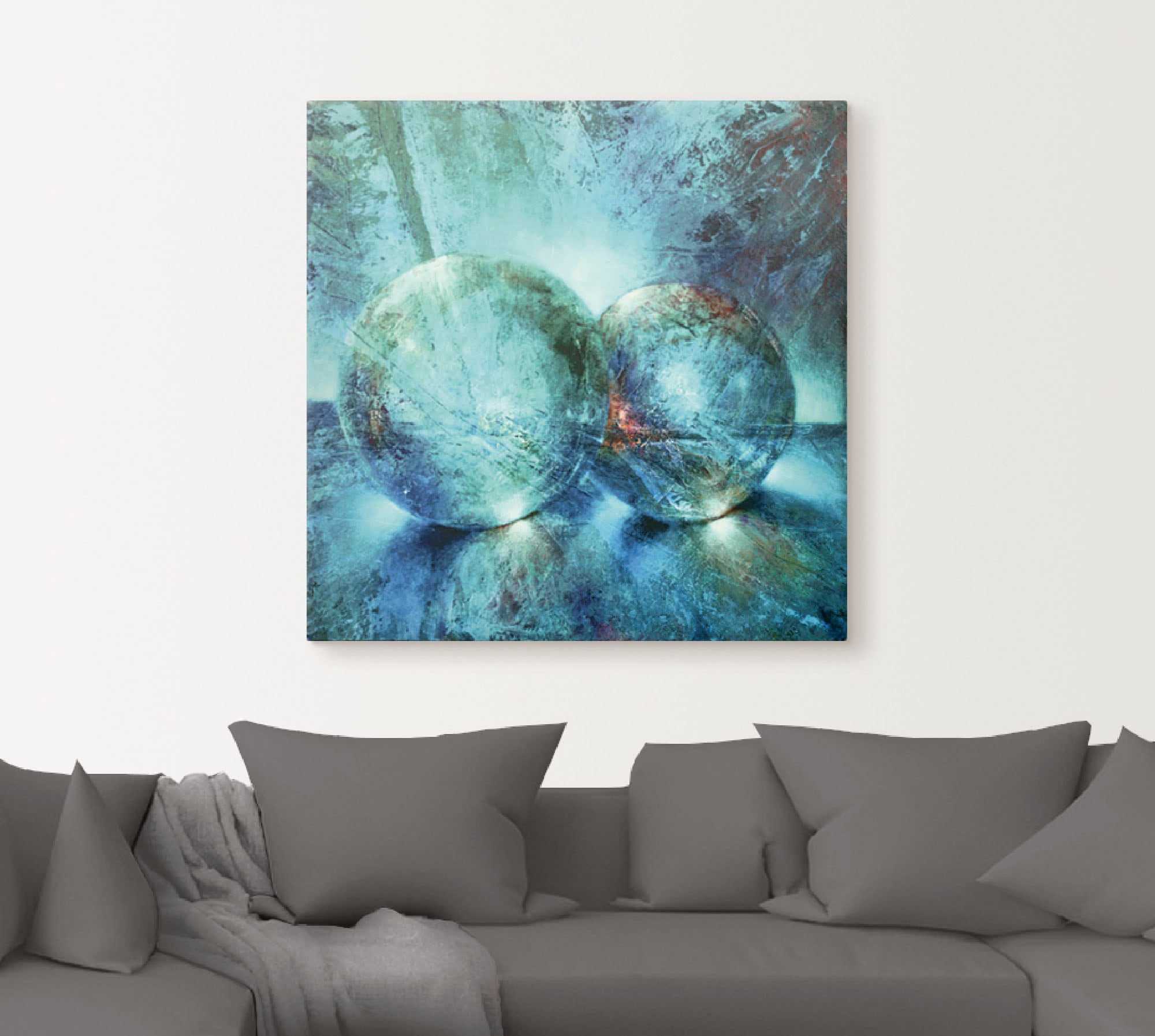 Artland Wandbild »Zwei blaue Murmeln_«, Muster, (1 St.), als Alubild, Outdoorbild, Leinwandbild, Poster in verschied. Größen