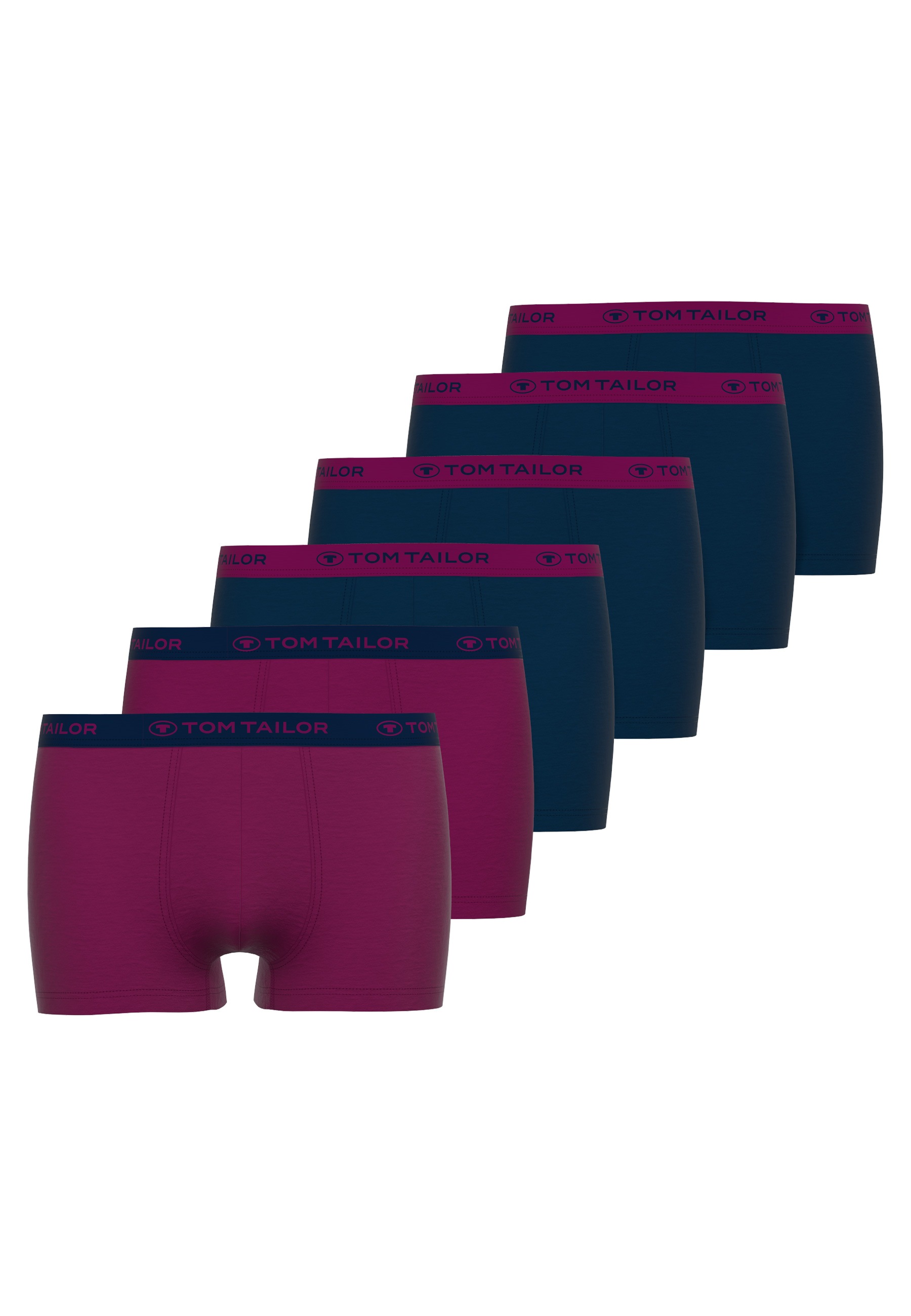 TOM TAILOR Boxershorts »Buffer«, (6er Pack), mit Logobund