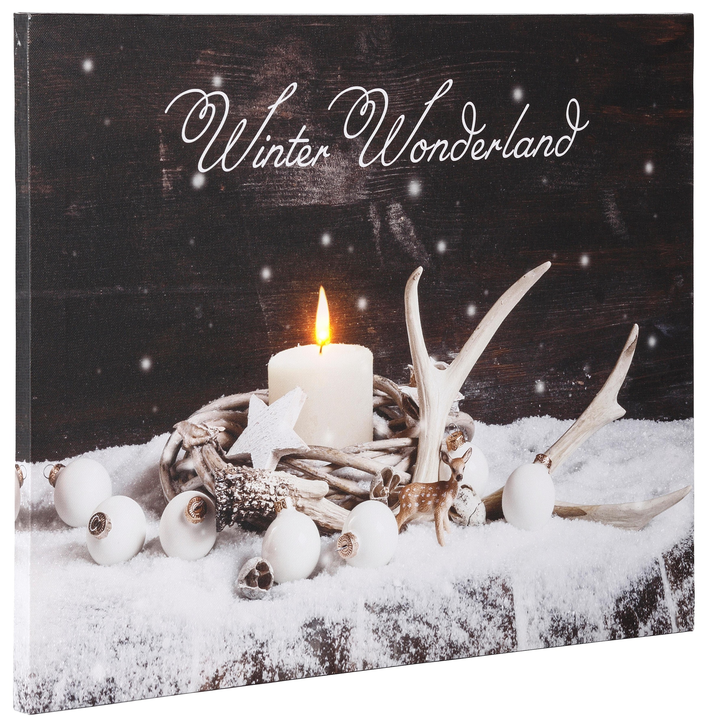 Dreams LED-Bild "Winter Wonderland, Weihnachtsdeko", batteriebetrieben