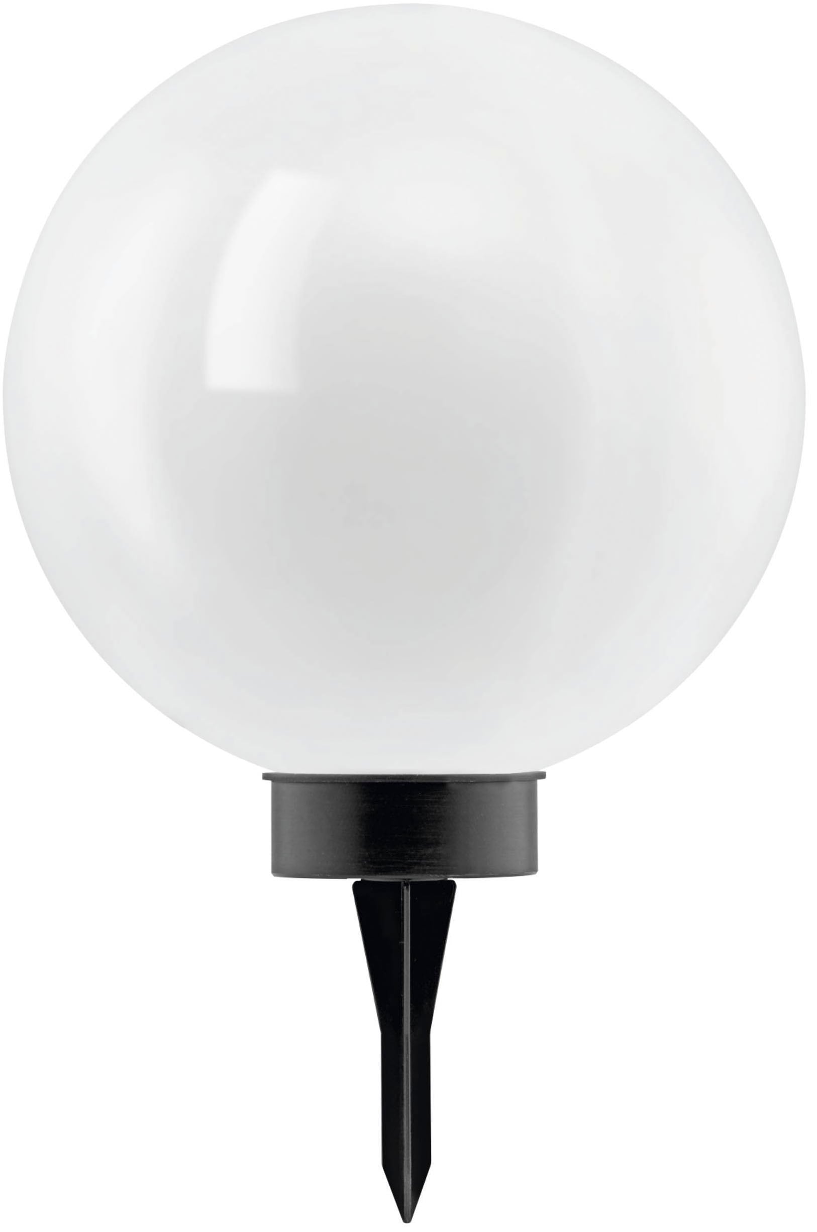 EGLO LED Solarleuchte "Z Solar Solarleuchte, Außenleuchte, Außenbeleuchtung. Erdspiess, Lampe" LED-Modul 1 Stk. Warmweiß EGLO Solarleuchte Z solar schwarz Kunststoff weiss 1X0,2W H:61 Ø 30 cm