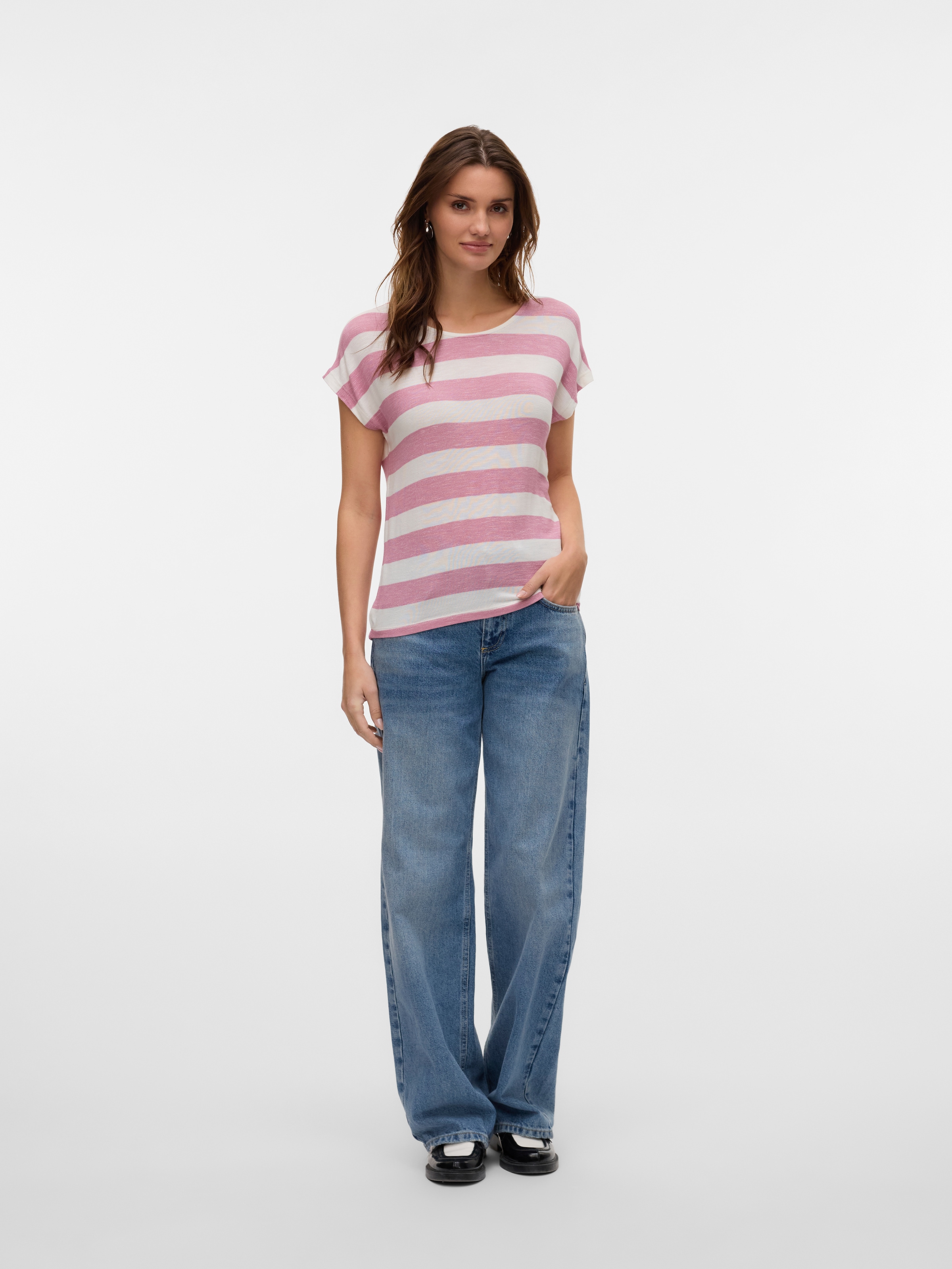 Vero Moda Kurzarmshirt »VMWIDE STRIPE SL TOP GA JRS NOOS«