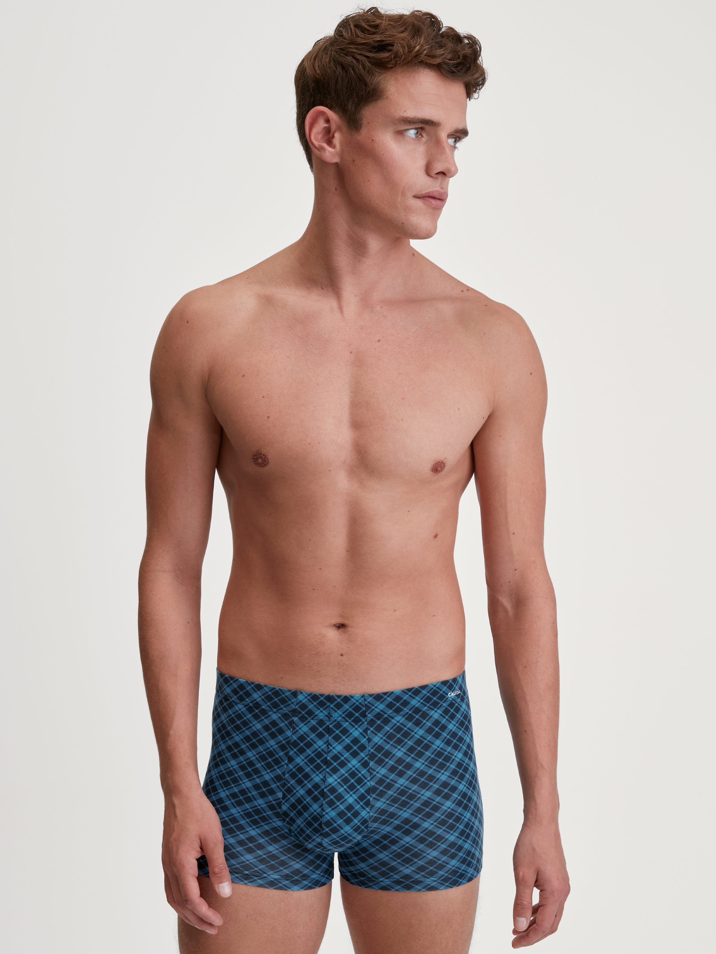 CALIDA Boxershorts »Cotton Code Design« breiter Bund, gemustert, eng, bequem, mit Logodruck, Baumwollmix