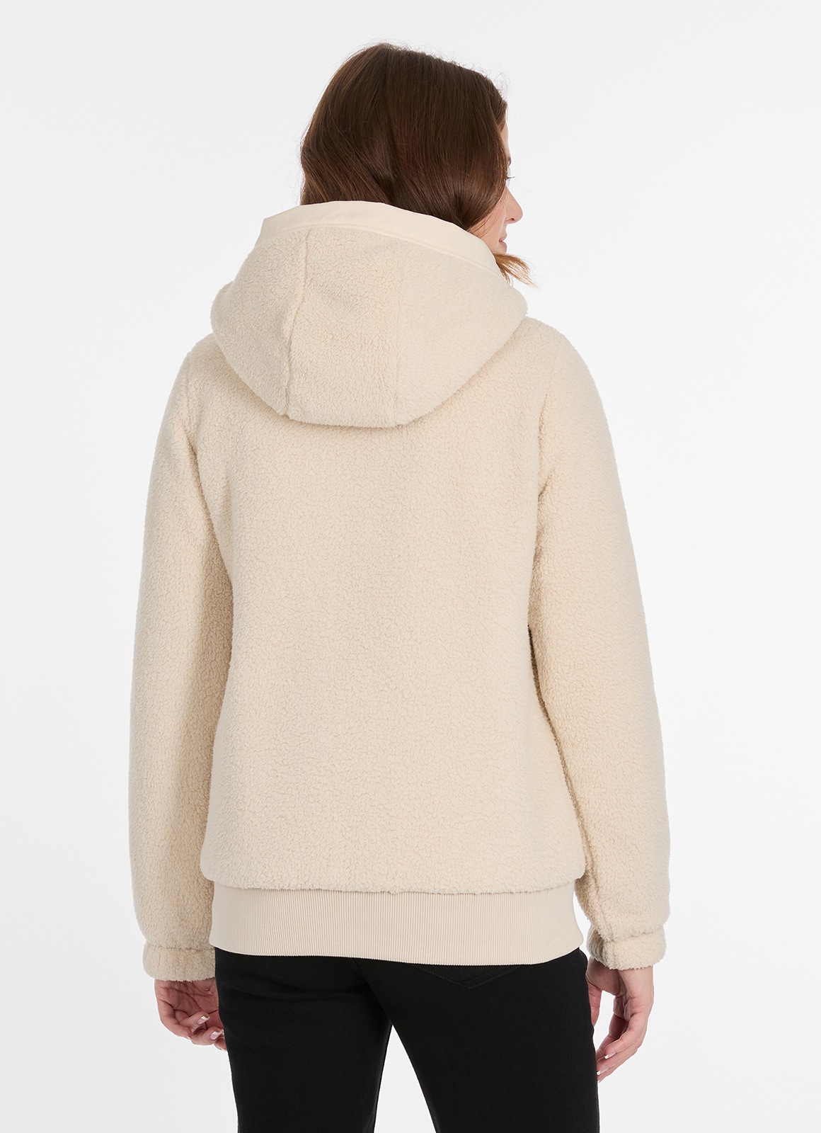 Ragwear Fleecejacke »COUSY SHORT« mit Kapuze hüftlange Länge, mit Reißverschluss, figurumspielende Passform
