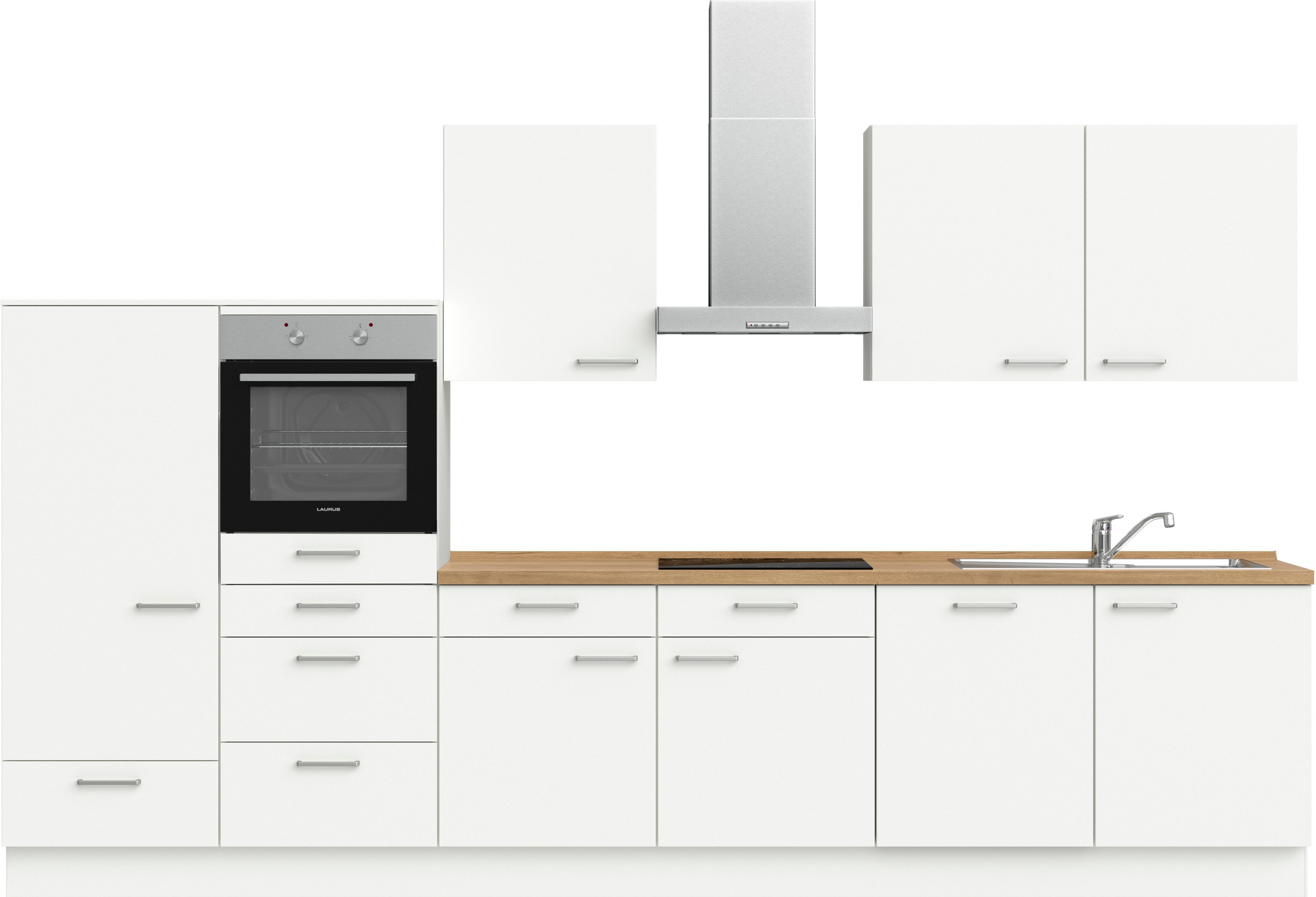 nobilia Küchenzeile ""Touch I", NEU: individuell anpassbar mit gratis Profi-Beratung" vormontiert, Breite 360 cm, Ausrichtung wählbar, wahlw. mit E-Geräten