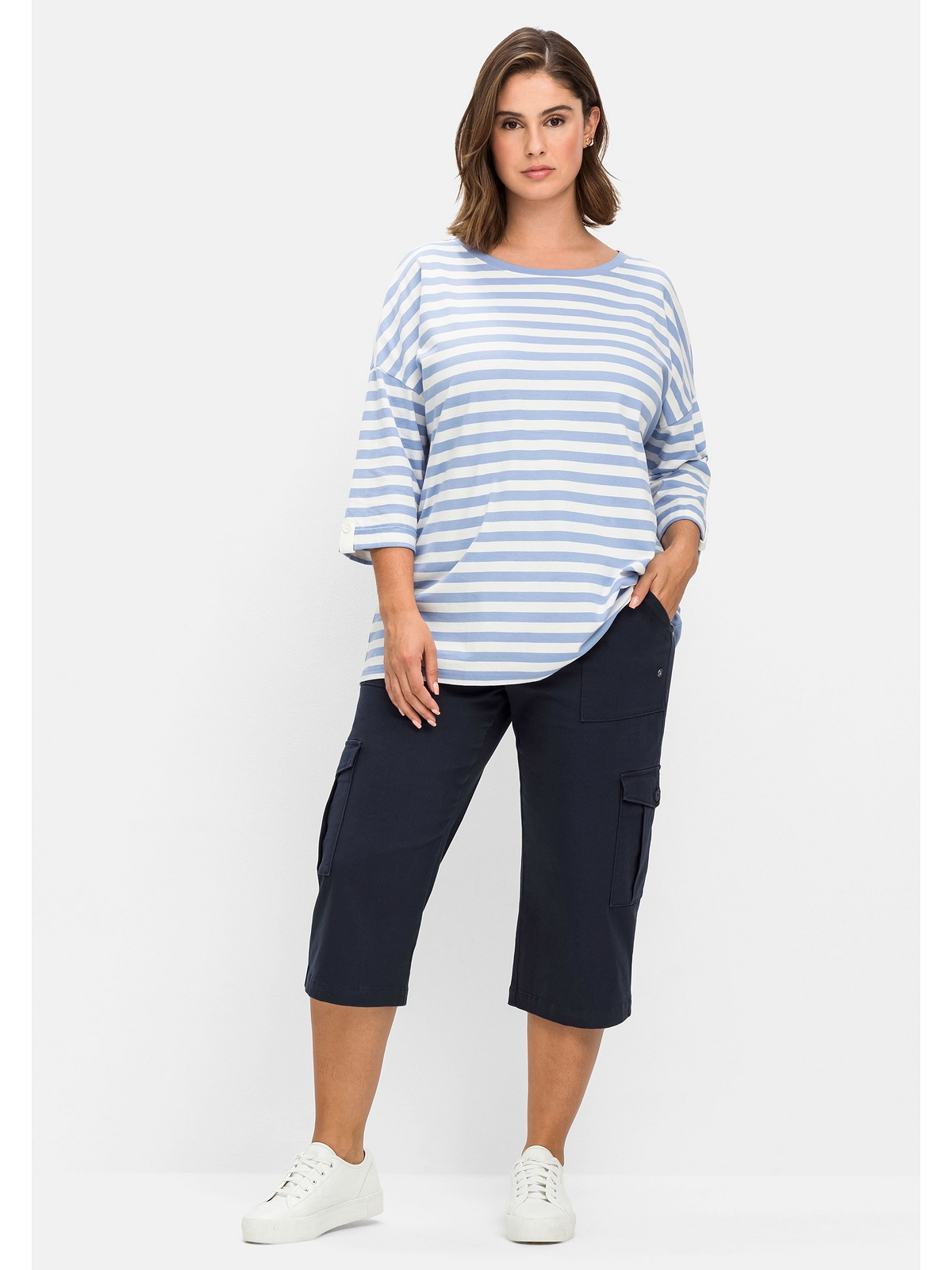 3/4-Hose »Große Größen«, mit Cargotaschen