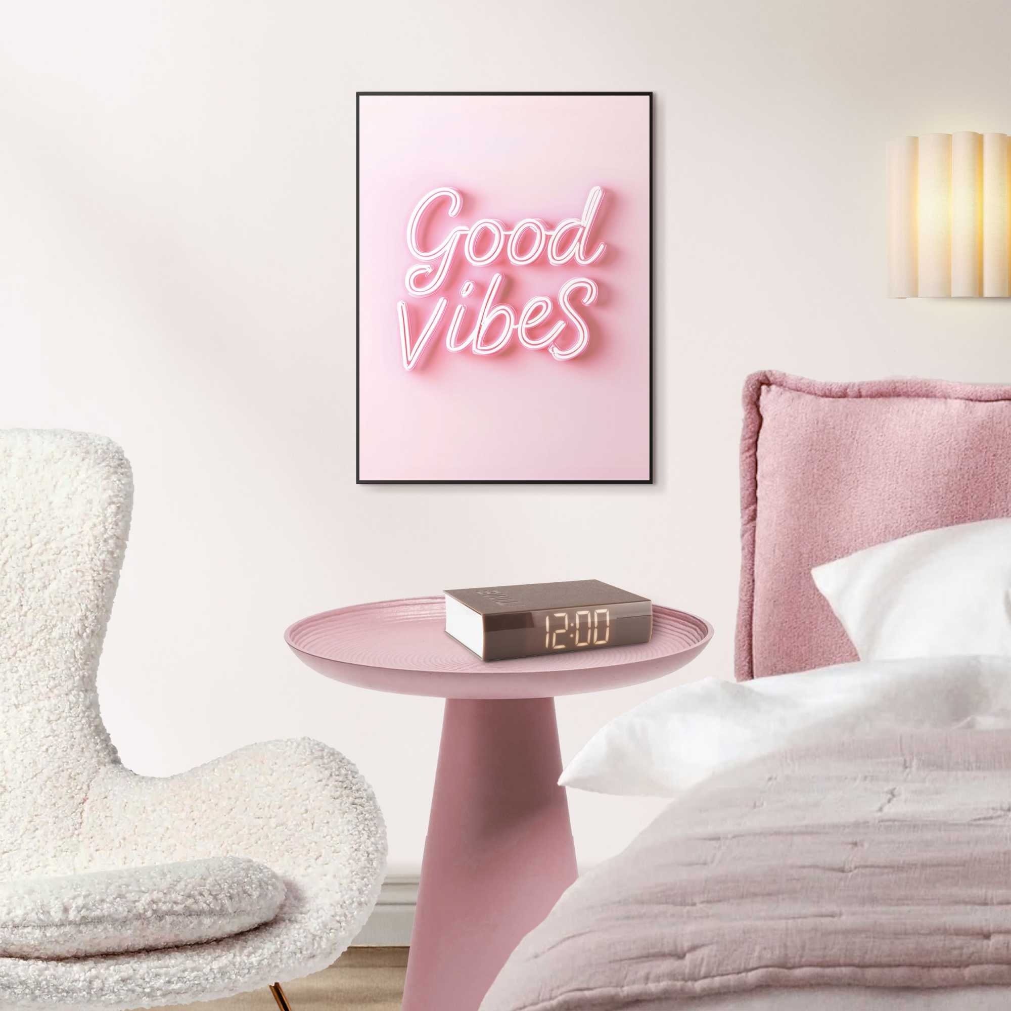 Reinders Poster "Good Vibes", Teenager Zimmer - Rosa - MDF - Sprüche - 30x4 günstig online kaufen