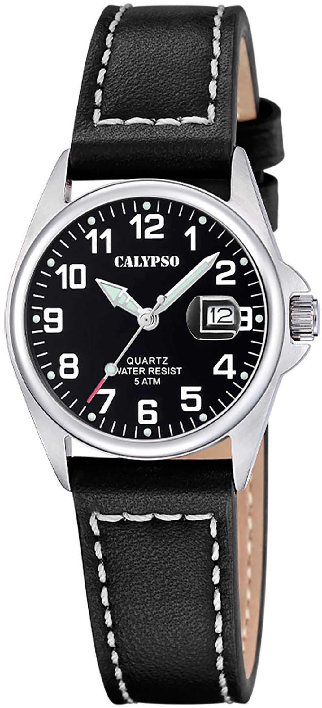 CALYPSO WATCHES Quarzuhr »Basic«, Armbanduhr, Damenuhr, Lederarmband, analog, Tag