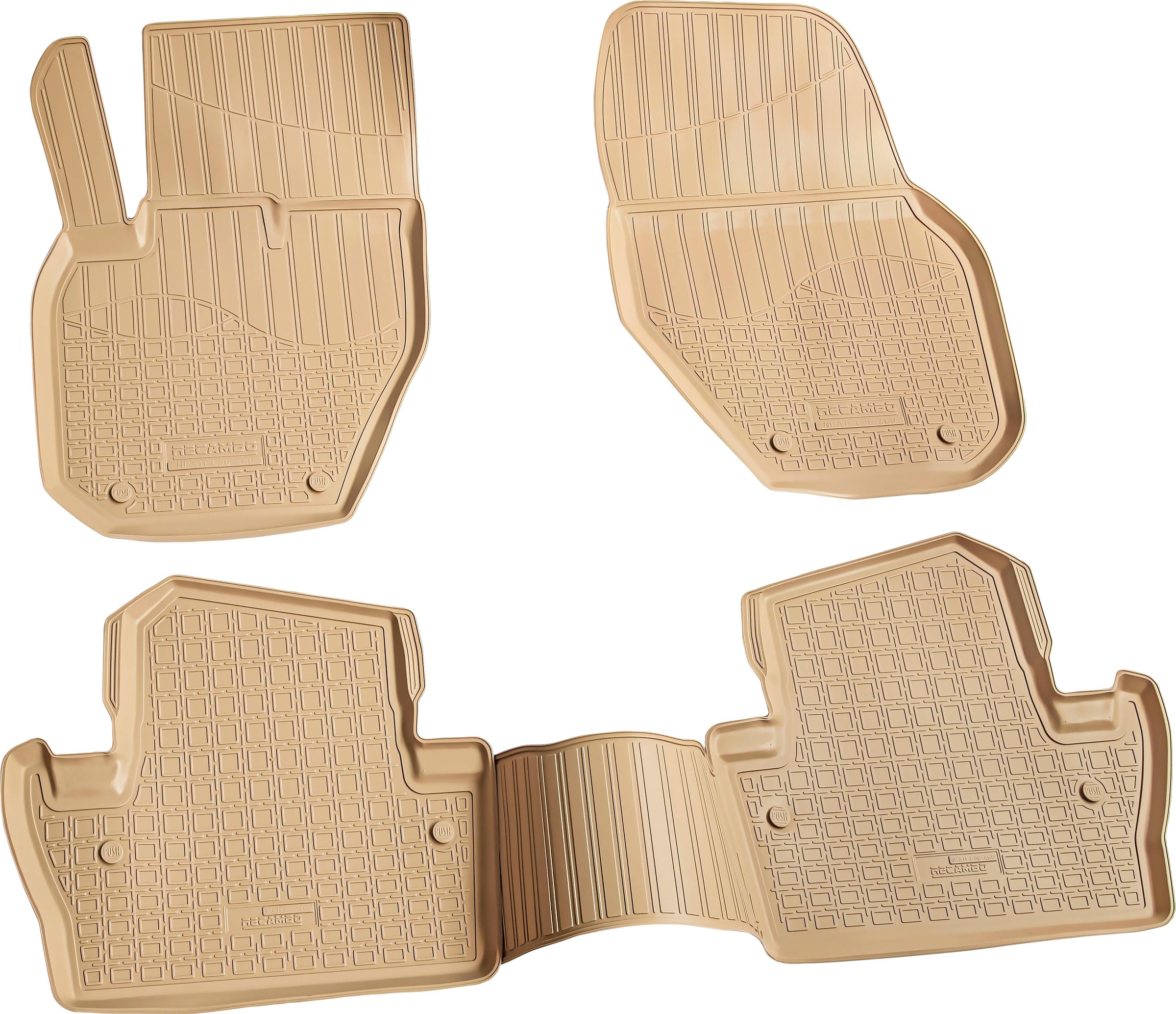 RECAMBO Passform-Fußmatten CustomComforts (4 St), für VW Touran