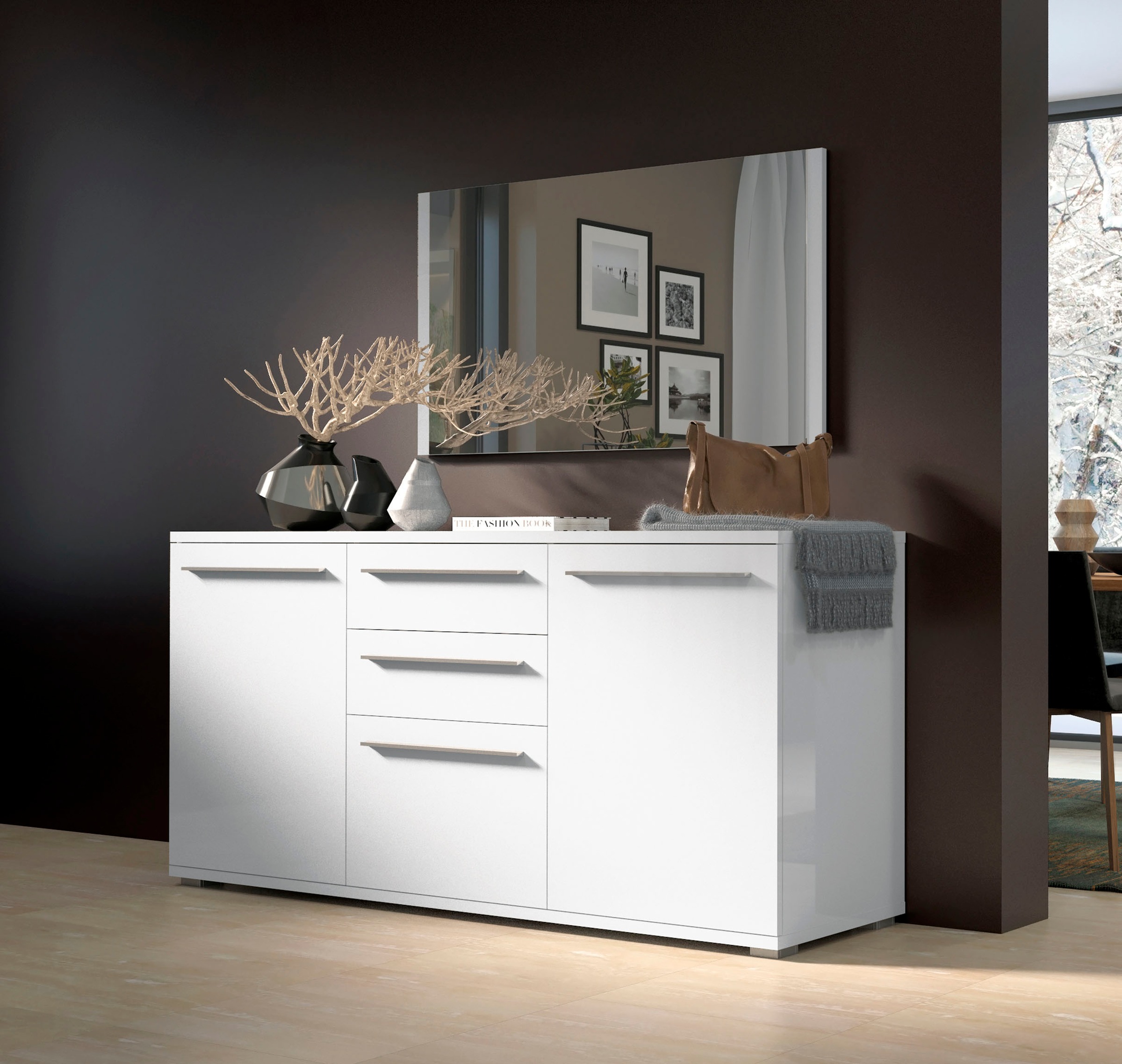 Places of Style Kommode "Piano", (H/B/T): 64,6/180/45,2cm), UV lackiert, So günstig online kaufen