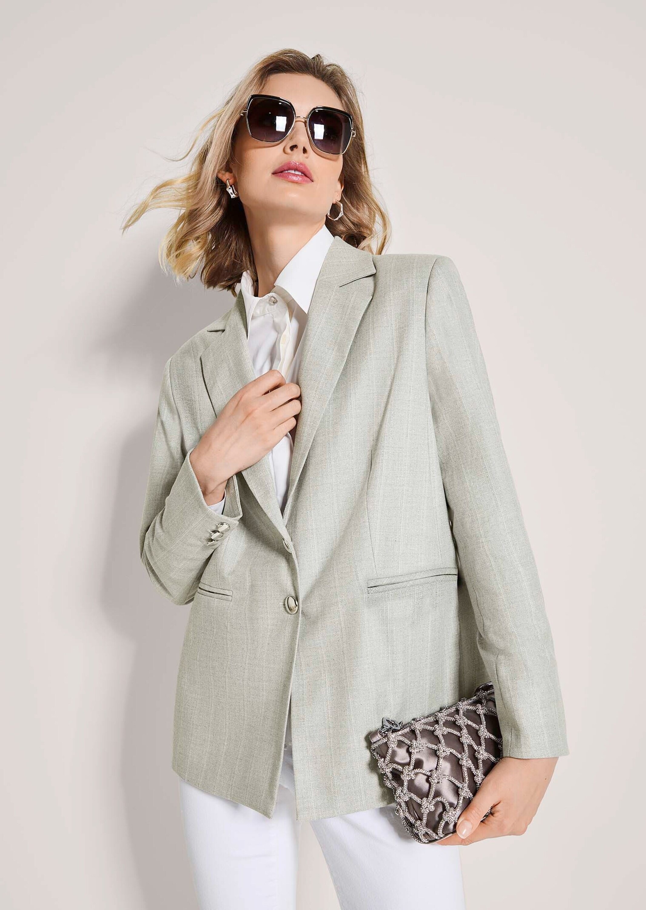 MADELEINE Jackenblazer »Blazer Eleganter Einreiher mit Nadelstreifen«