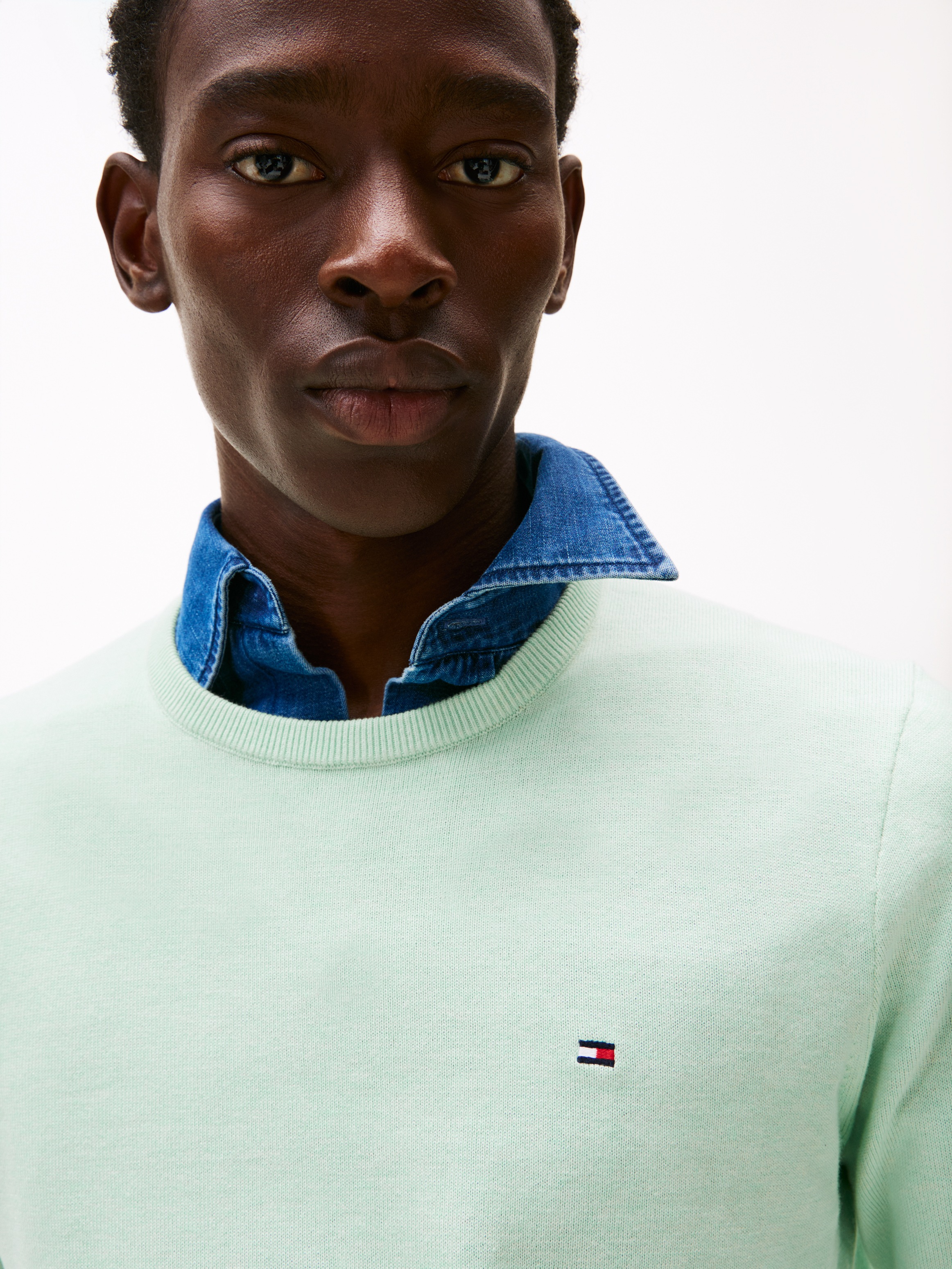 Tommy Hilfiger Rundhalspullover »ESSENTIAL COTTON« Crewneck Regular Fit Premium Mode