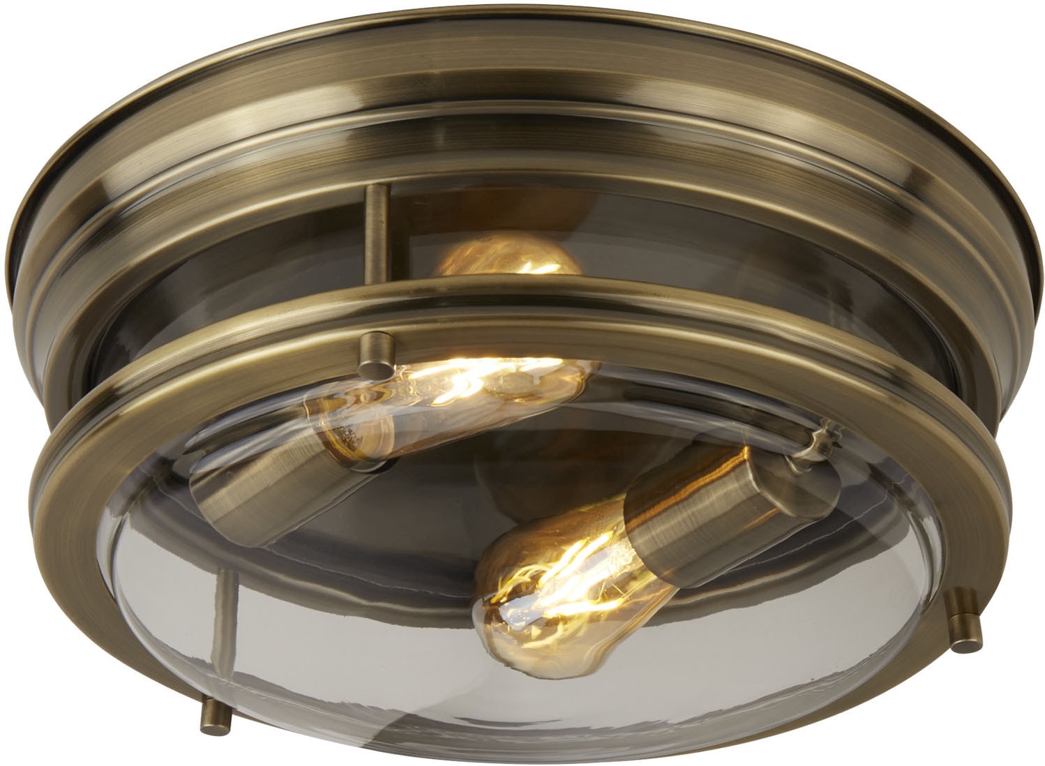 Searchlight Deckenleuchte »Glasgow 2Lt Deckenleuchte - Metall & Klarglas« E27 1 Stk.
