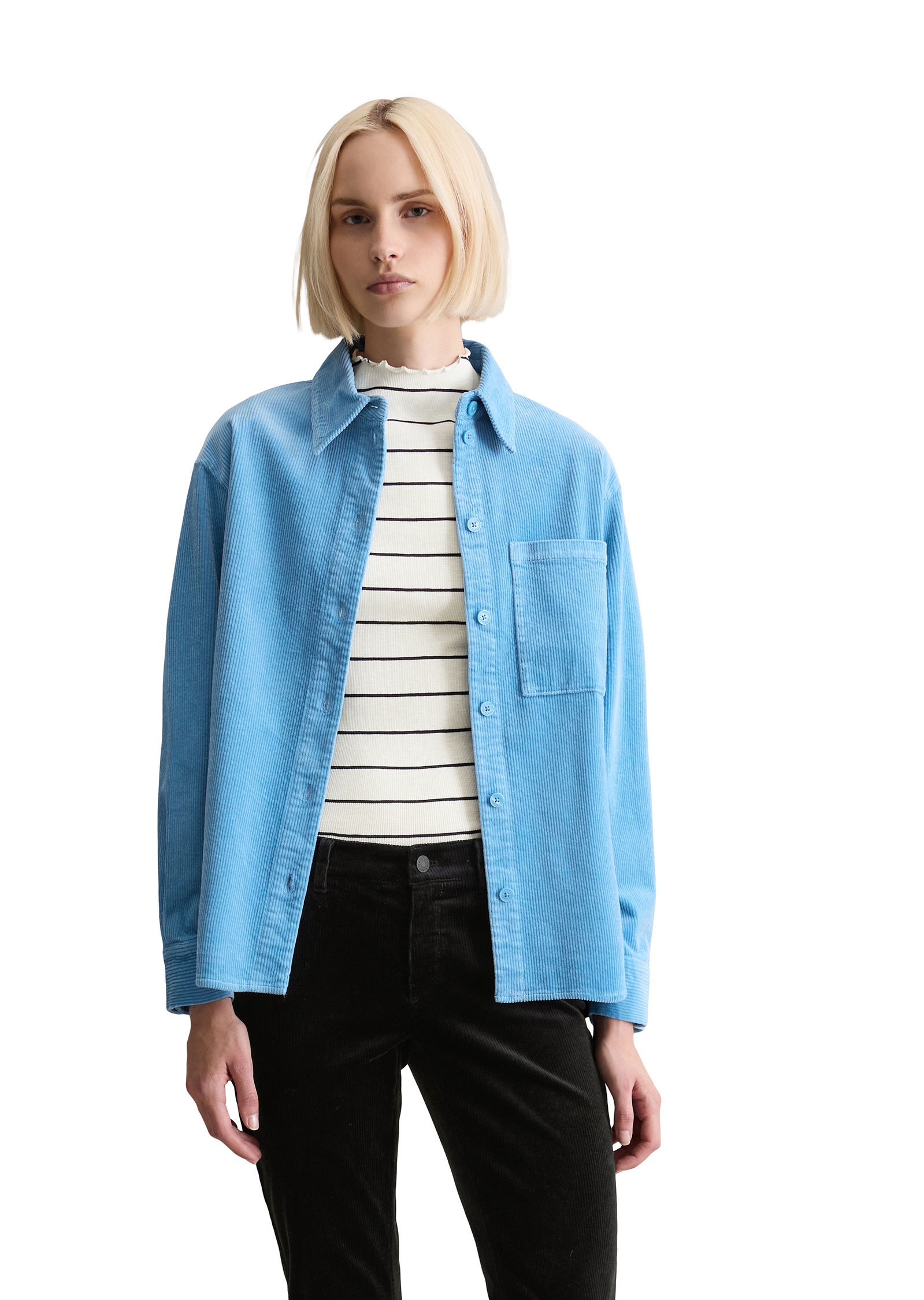 Marc OPolo DENIM Langarmbluse "aus mittelschwerem Cord-Stretch" günstig online kaufen