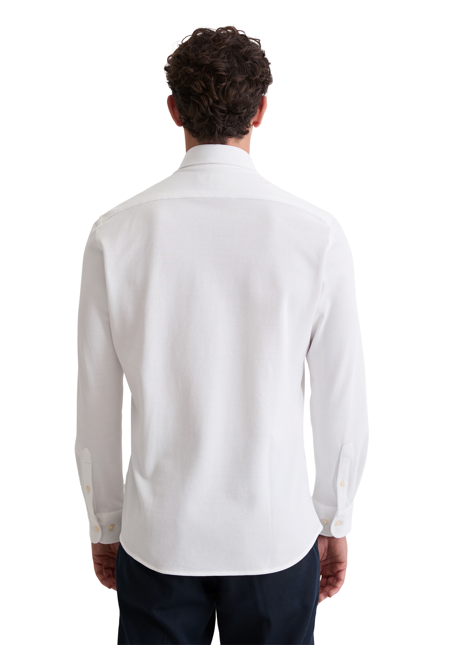 Marc OPolo Langarmhemd Shaped Fit, mit feiner Piqué-Struktur günstig online kaufen