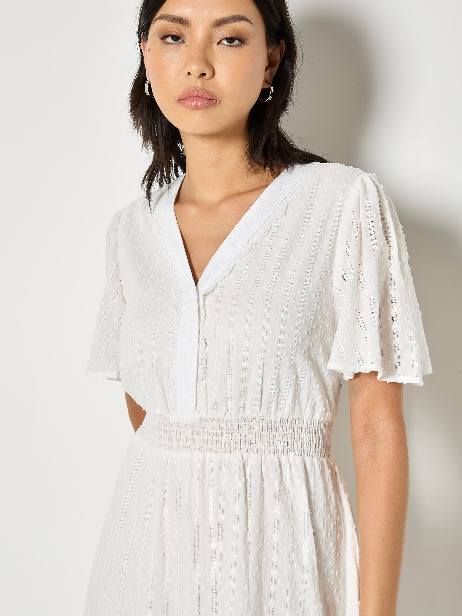 Apricot Maxikleid »Maxikleid« mit Dobby-Spitze