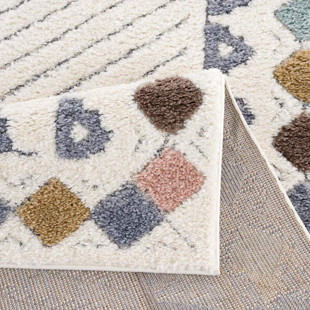 Carpet City Hochflor-Teppich »Focus 3034«, BAUR | mit bunt, 3D-Effekt besonders rechteckig, weich, Boho-Teppich Bordüre
