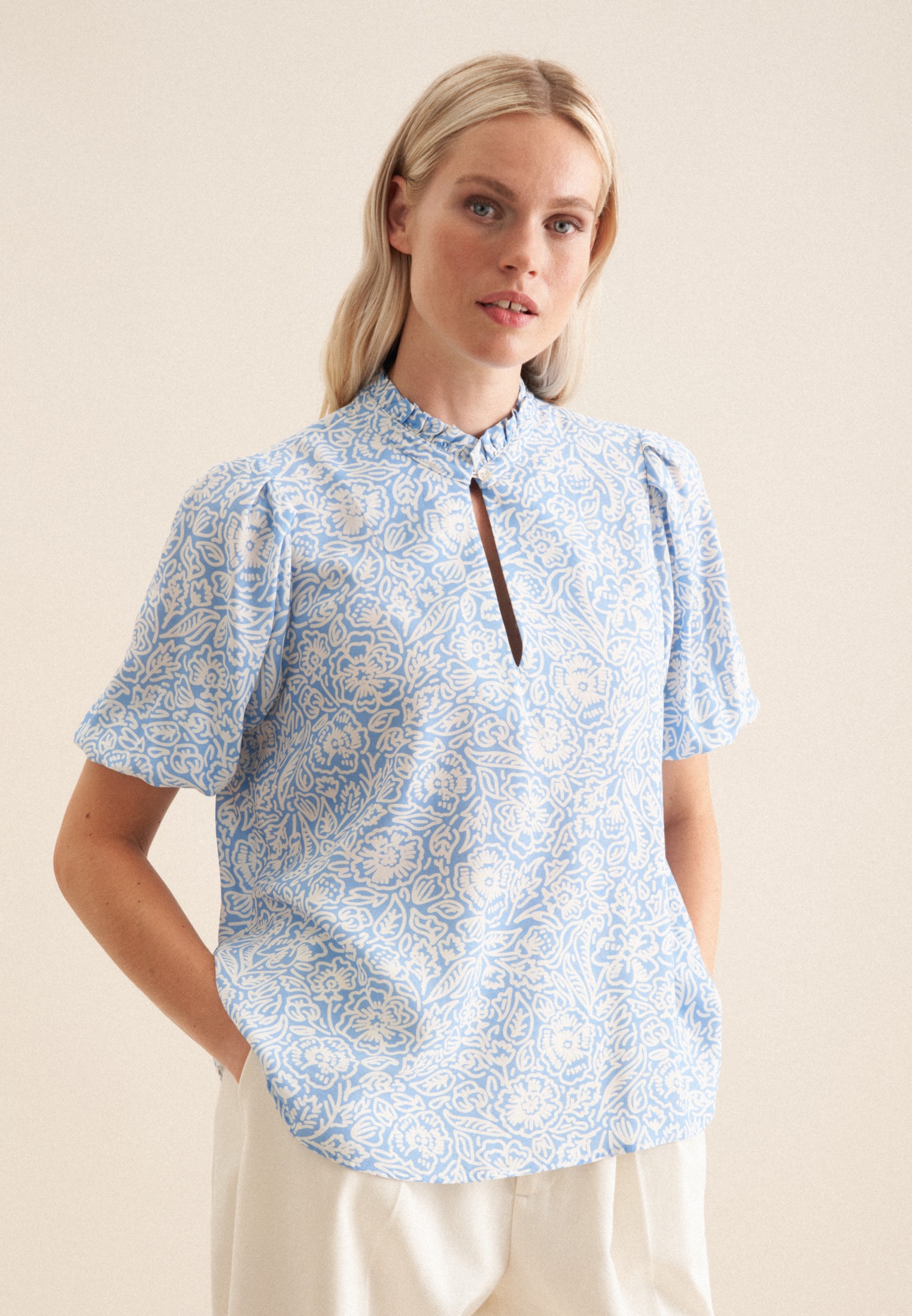 seidensticker Shirtbluse "Schwarze Rose", 1/2 Rundhals Floral günstig online kaufen