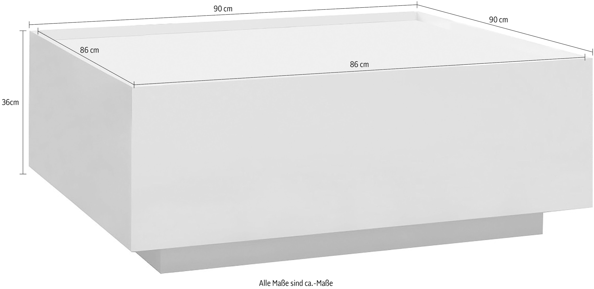 Places of Style Couchtisch »Piano«, hochwertig UV lackiert, mit zwei Schubladen inkl. Soft-Close Funktion