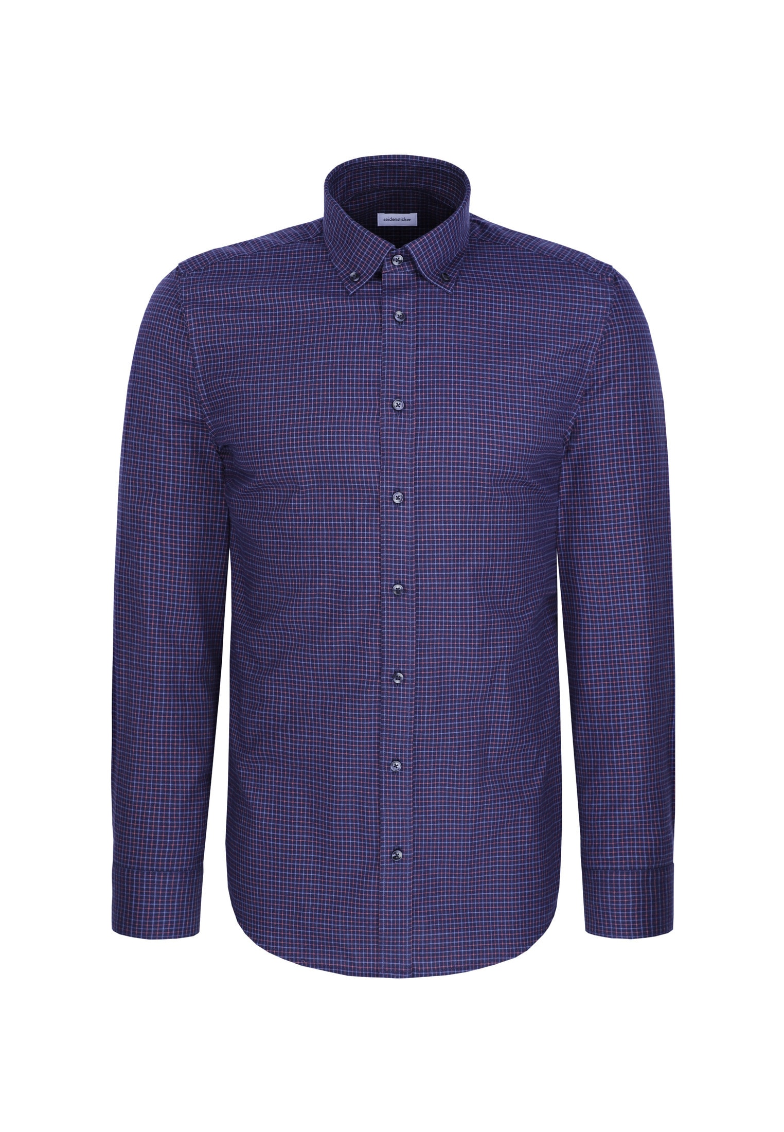 seidensticker Flanellhemd »Schwarze Rose« Slim 1/1 Button-Down-Kragen Karo