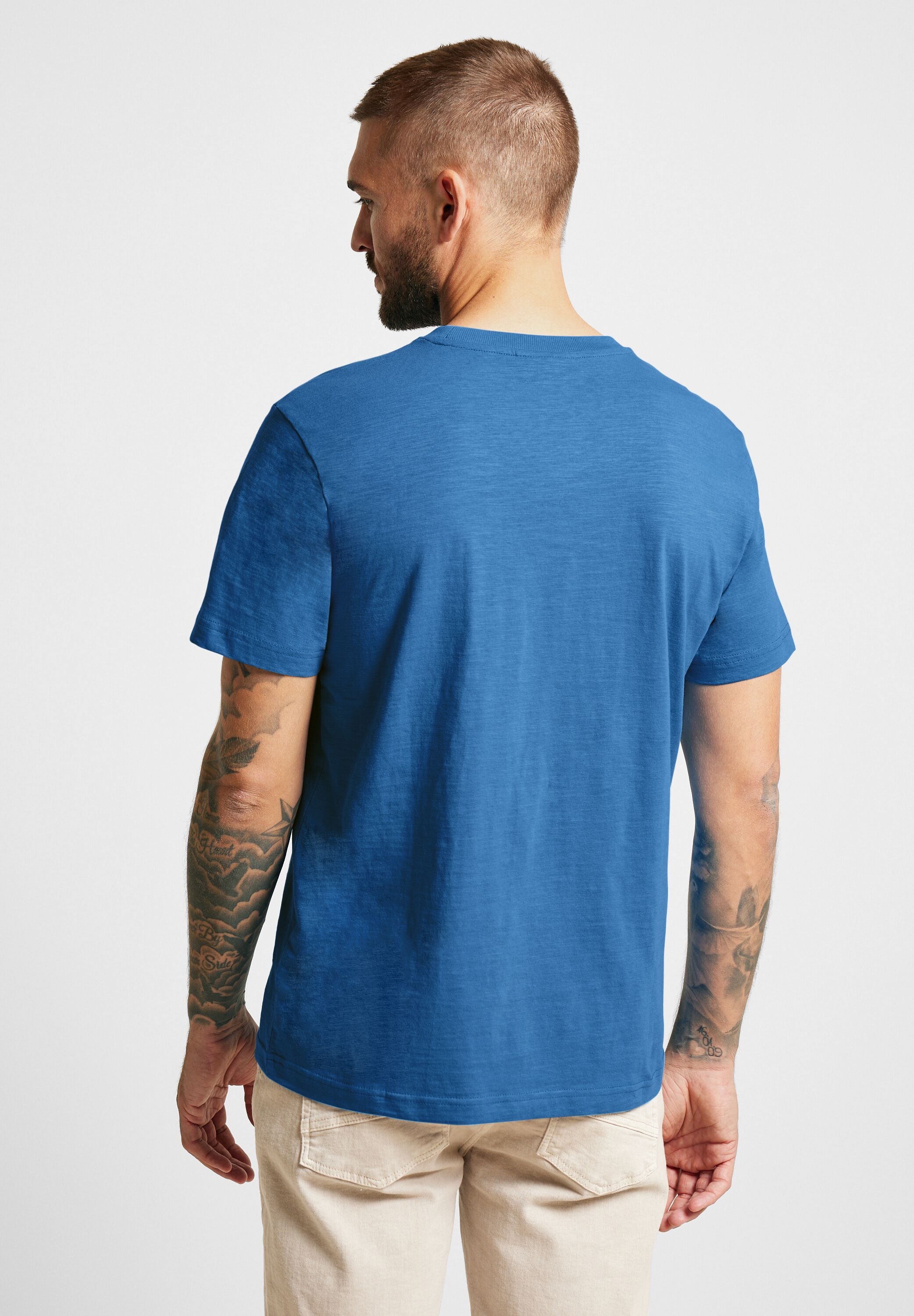 STREET ONE MEN T-Shirt, mit Flammgarn günstig online kaufen