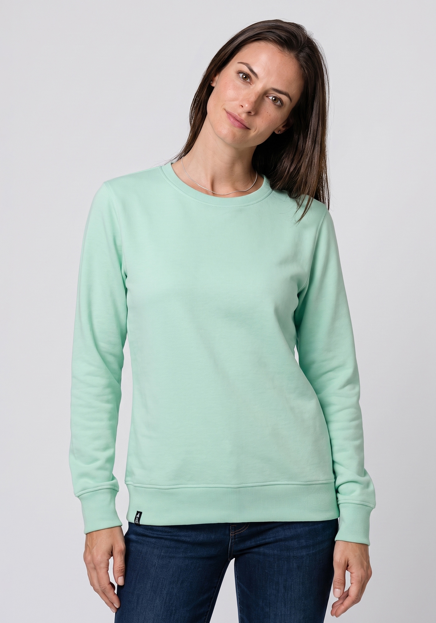 Alife & Kickin Sweatshirt "LottaAK A", schlichter Sweater mit Herz-Aufnäher in tollen Farben