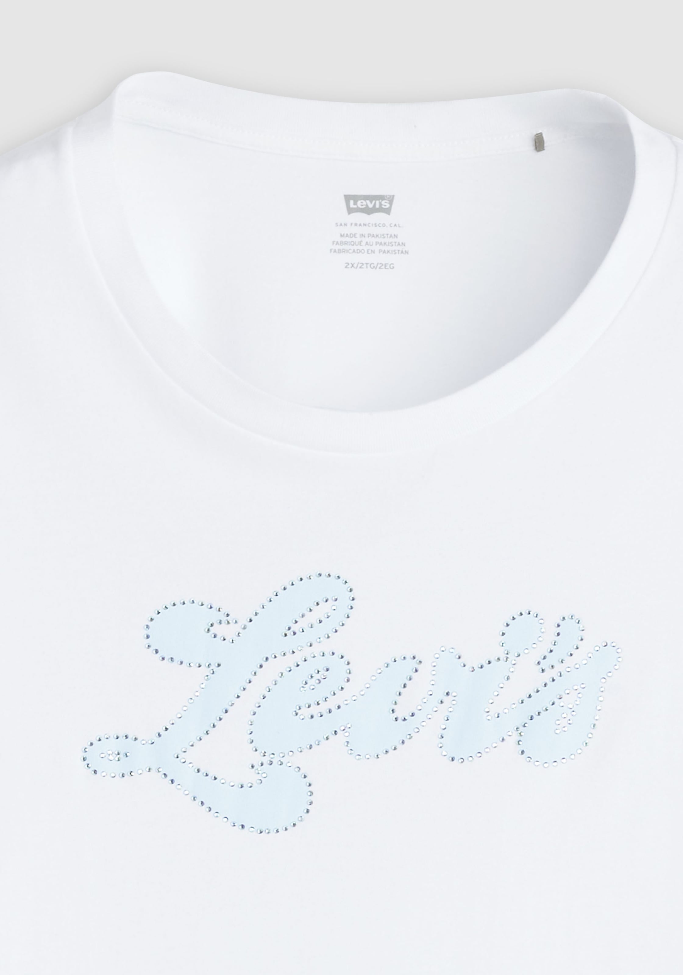 Levi's® Plus T-Shirt »PL PERFECT TEE« Applikation mit Glitzersteinen