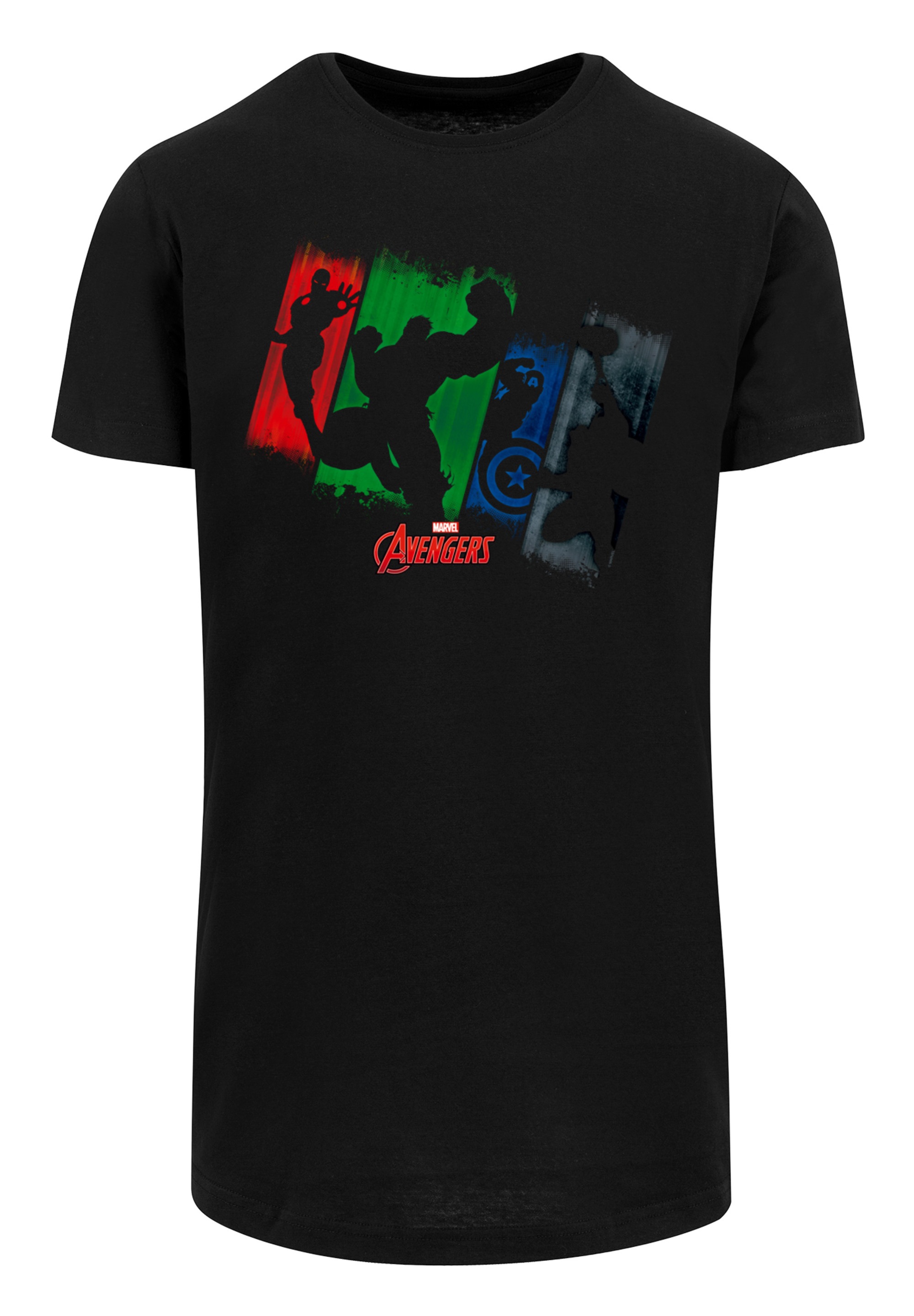 F4NT4STIC T-Shirt »Marvel Superhelden Avengers Team Punch Out«, Herren,Premium Merch,Lang,Longshirt,Logo Print