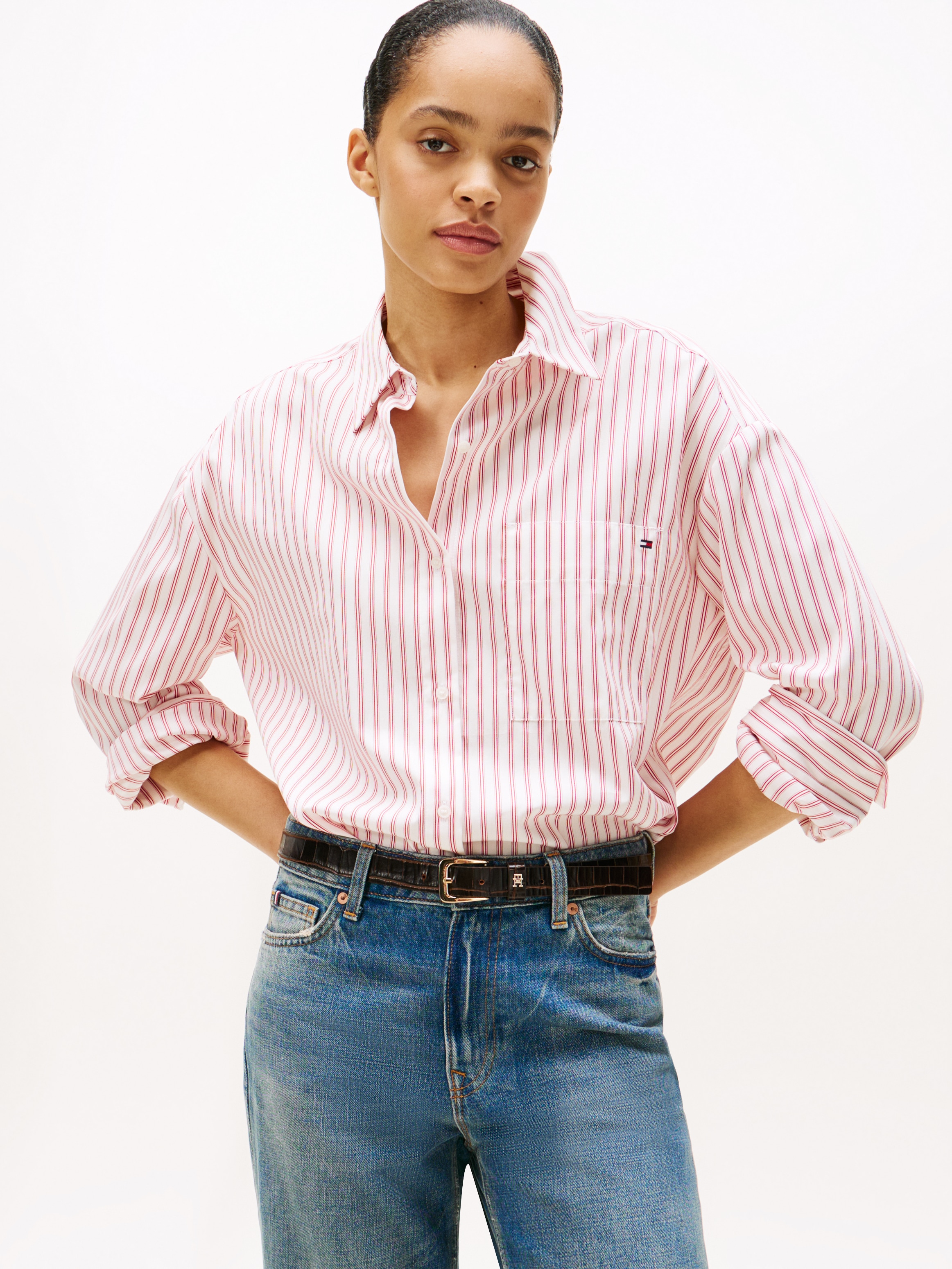Tommy Hilfiger Hemdbluse "NEW POPLIN EASY SHIRT" günstig online kaufen