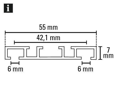 GARDINIA Vorhangschiene, 2 läufig-läufig, Fixmaß, Serie Aluminim-Vorhangschiene