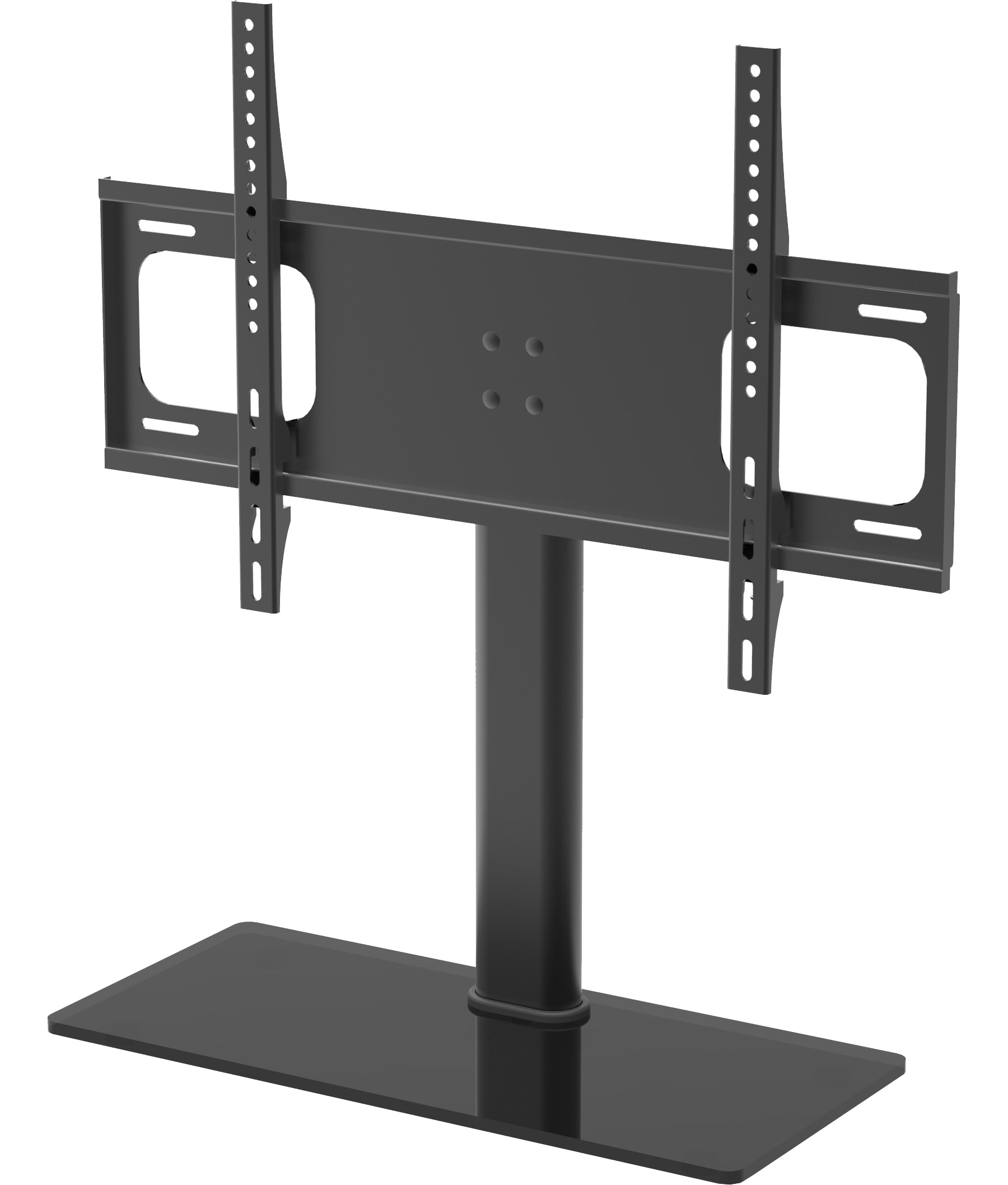 VCM TV-Rack »VCM TV Standfuß | Aufsatz Erhöhung | Alu Fernseh Ständer | ESG-Sicherheitsglas | Maße ca. H. 67 x B. 66 x T. 25 cm - B-TTS-600«, (VCM B-TTS)