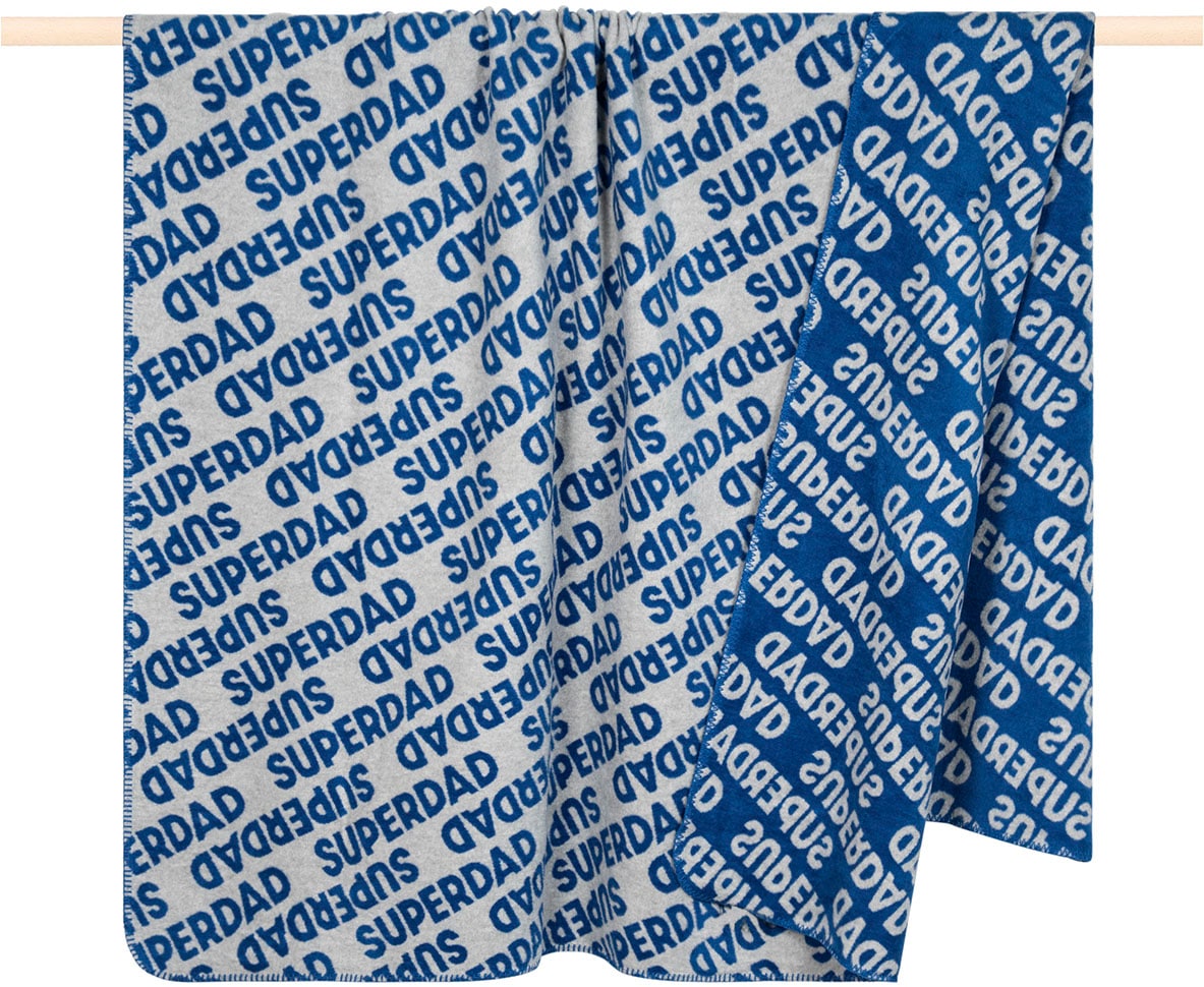 PAD Wohndecke "SUPER" Made in Europe, Wendefunktion, mit Schriftzug, 150x20 günstig online kaufen