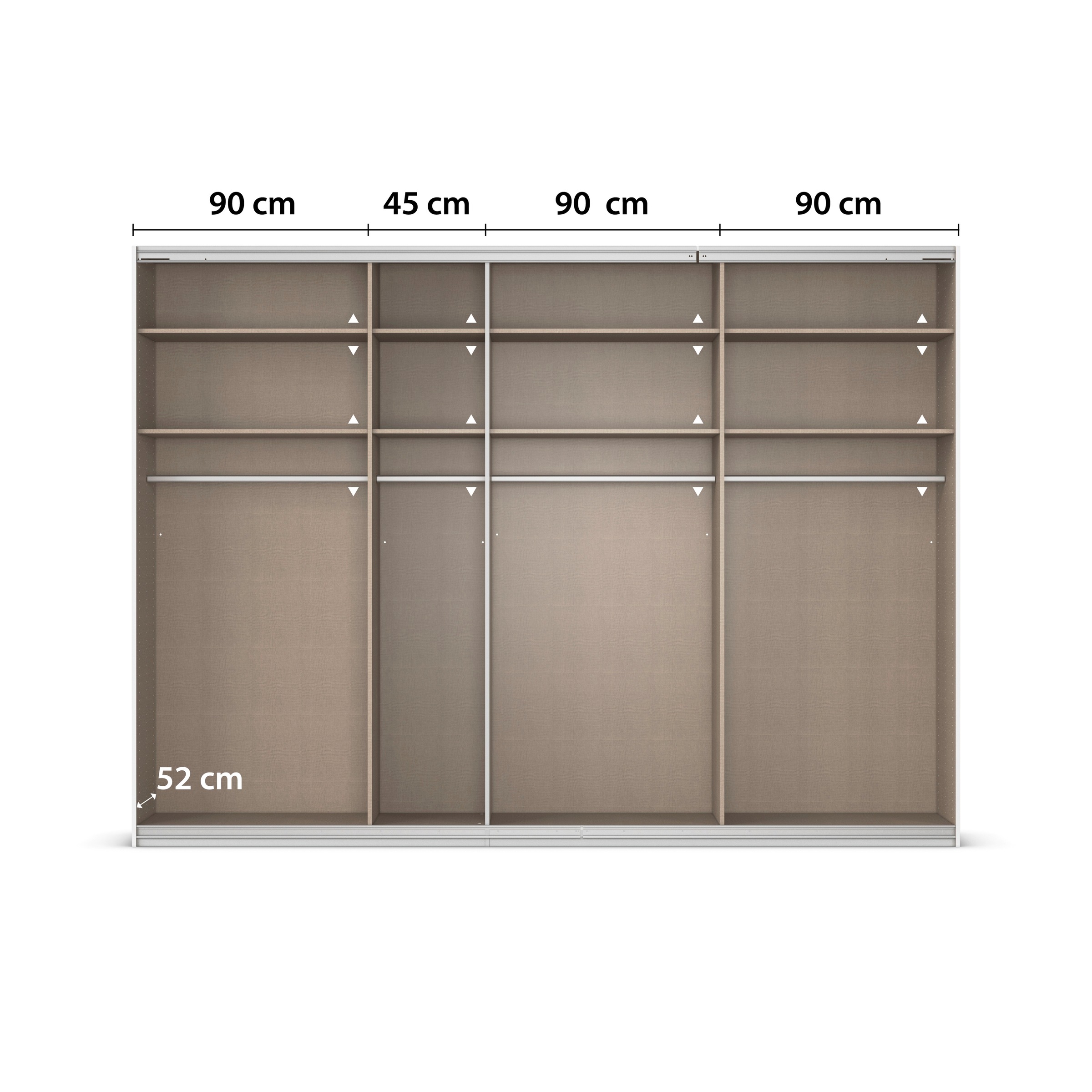 rauch Kleiderschrank »Schwebetürenschrank OTTO´s Choice Garderobe Schrank TOP ANGEBOT Avola«, (in 3 verschiedenen Ausstattungen BASIC/CLASSIC/PREMIUM inkl. Spiegel), mit eleganten Zierleisten in Chrom, Schwarz oder Weiß MADE IN GERMANY