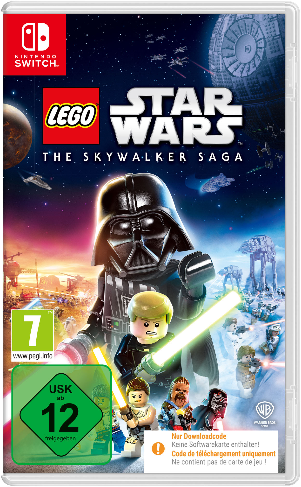WARNER GAMES Spielesoftware "LEGO Star Wars: The Skywalker Saga (Code in a Box)", Nintendo Switch, transparent, Spielesoftware