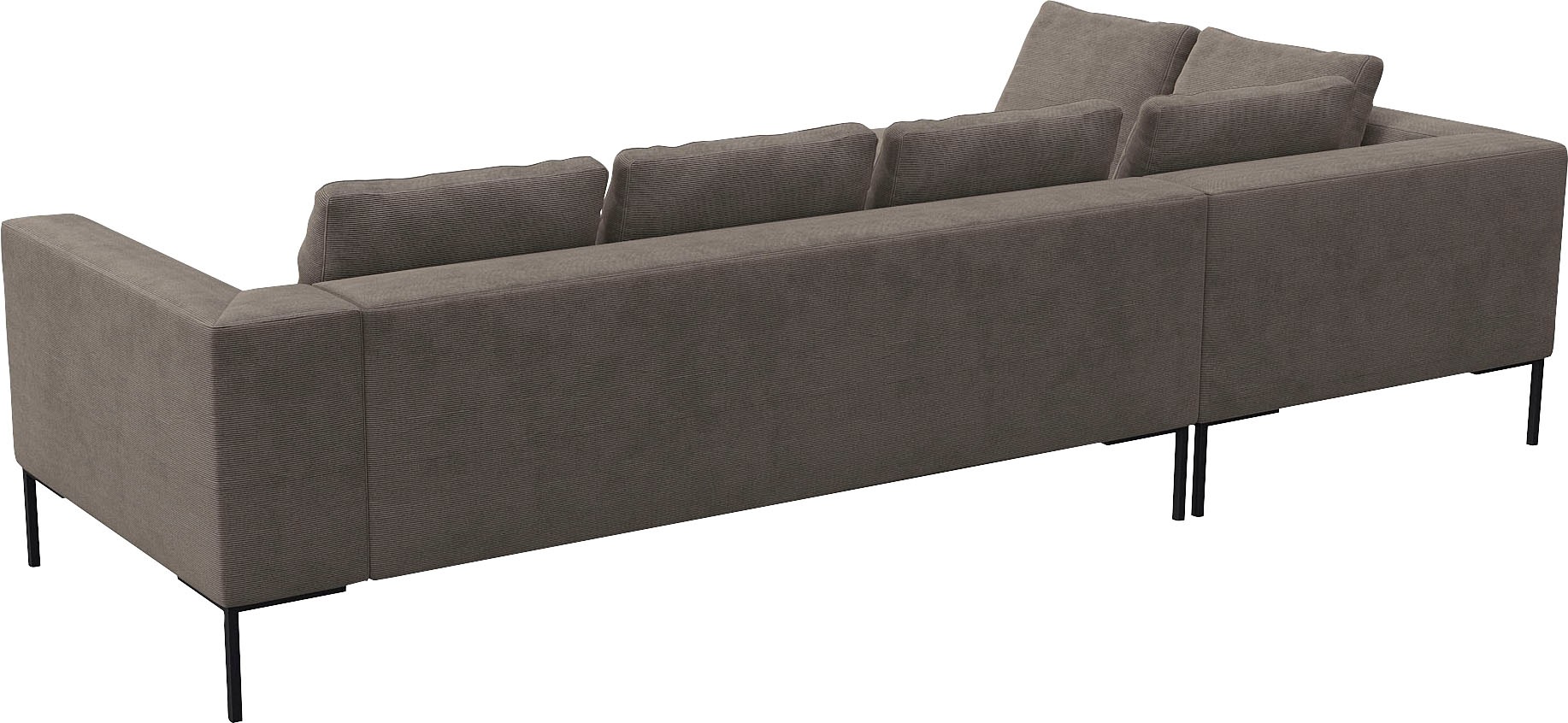 FLEXLUX Ecksofa »Loano, superbequemer Sitzkomfort durch Kaltschaum im Sitz, L-Form«, modernes Sofa, frei im Raum stellbar, lose Kissen, hoher Fuß