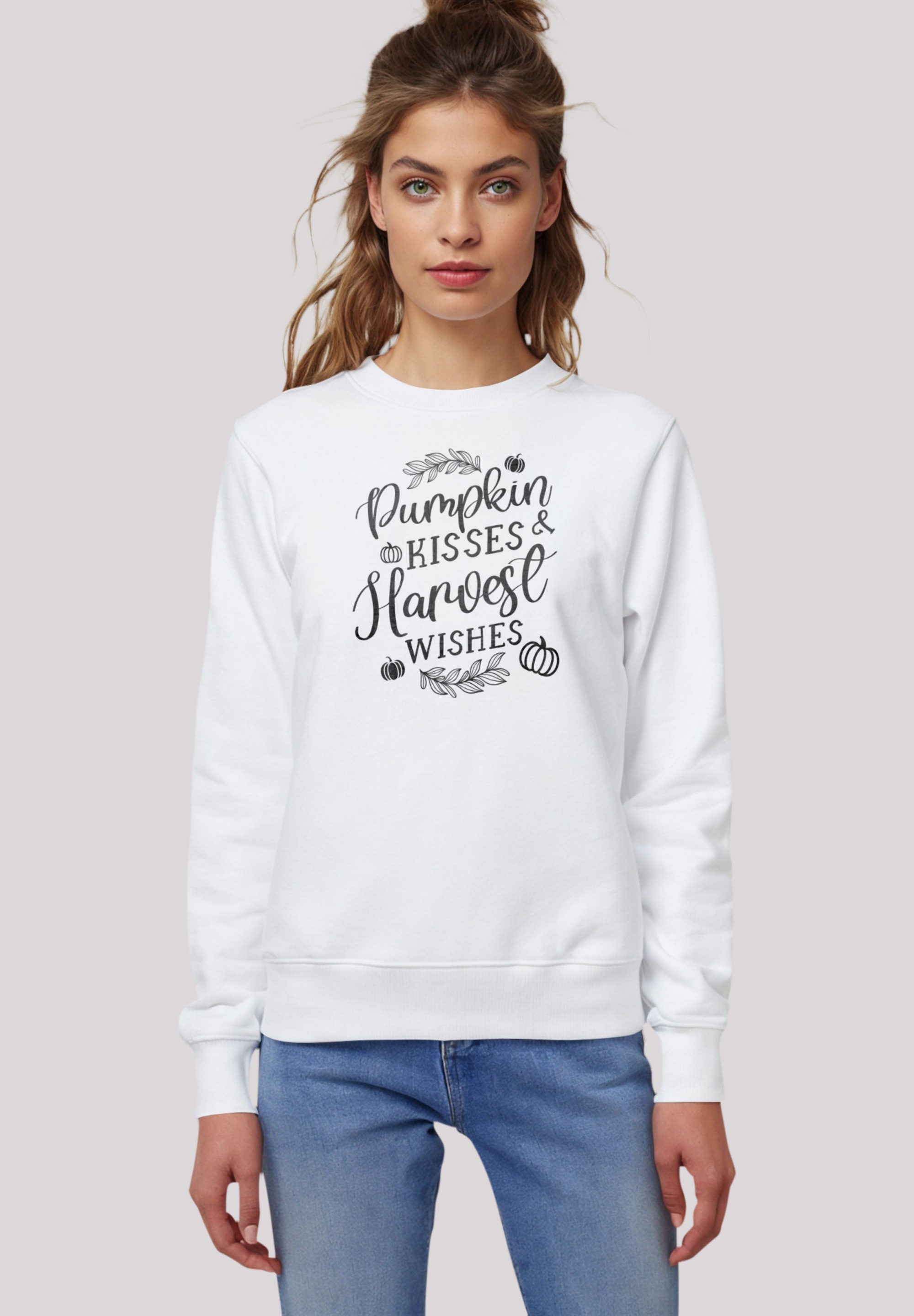 F4NT4STIC Sweatshirt "Pumpkin kisses Harves wishes", Premium Qualität günstig online kaufen