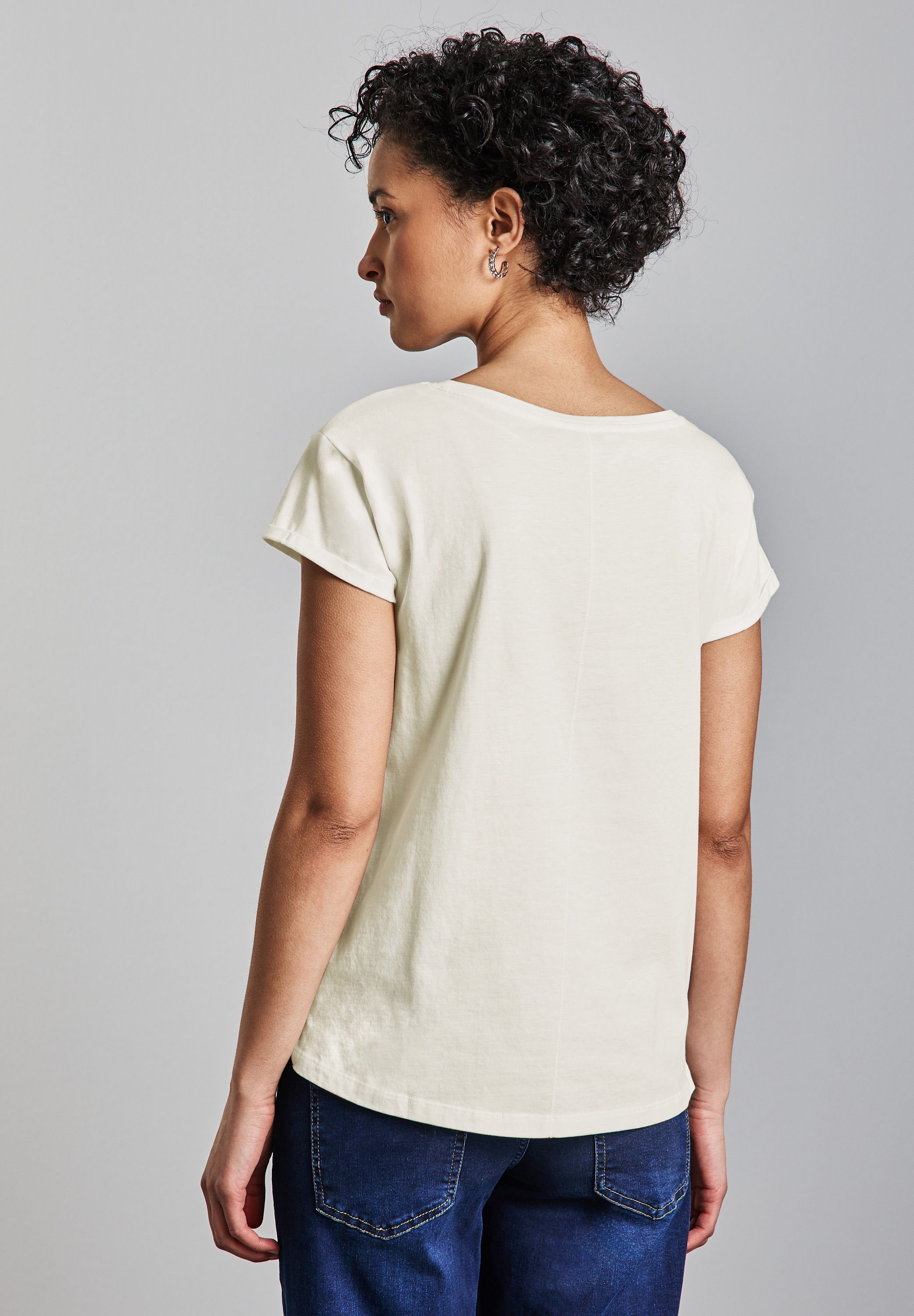 STREET ONE Print-Shirt, mit Seitlichen Einschlitzen am Saum günstig online kaufen
