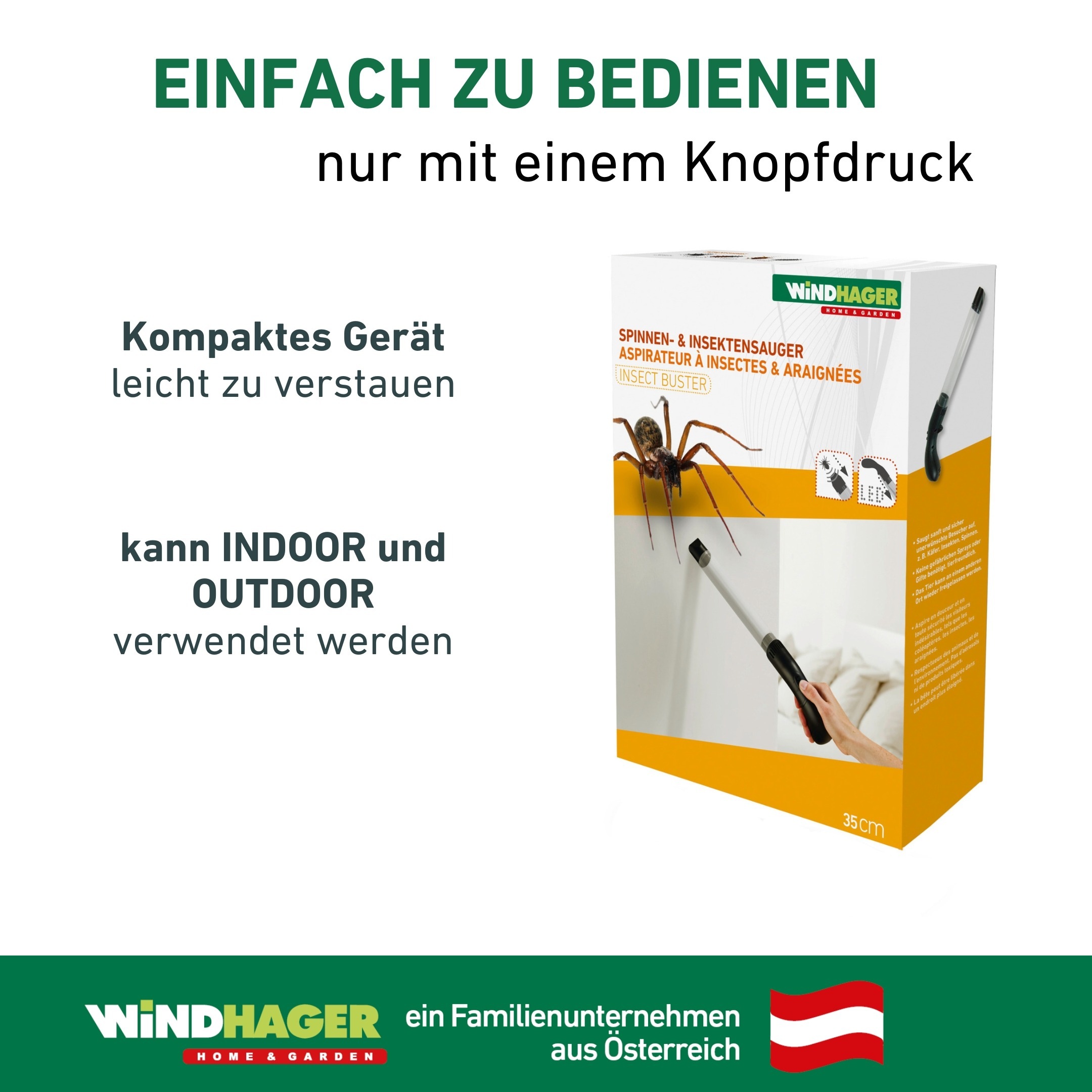 Windhager Insektenfalle »Spinnen- und Insektensauger« Insektensauger mit Led-Licht, für Indoor und Outdoor geeignet