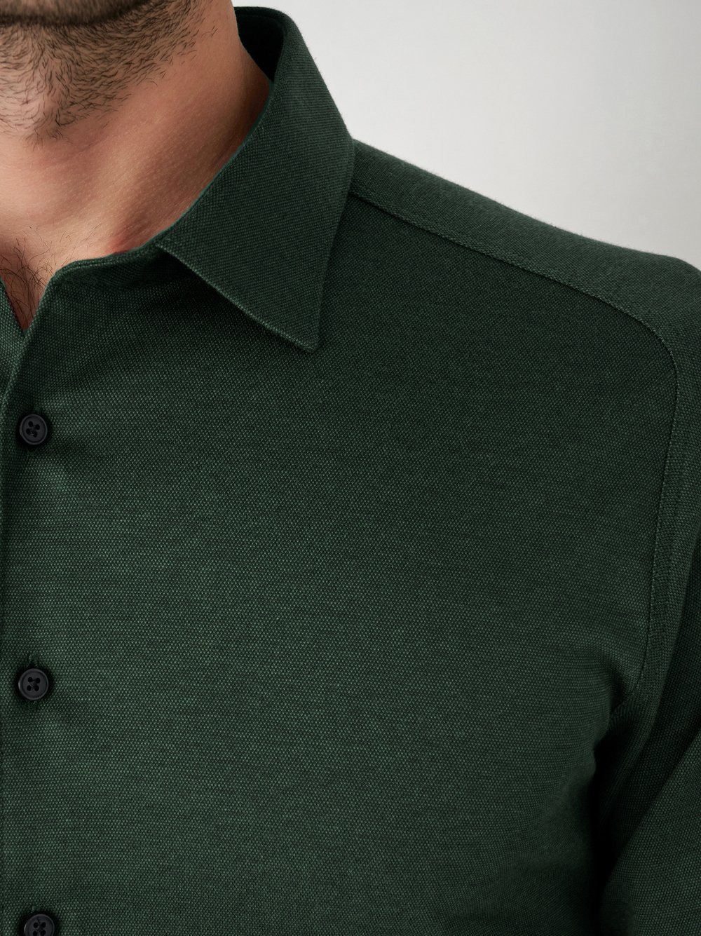 Thumbnail - DESOTO Langarmhemd "Jerseyhemd Casual Kent" Mit Rundhalsausschnitt