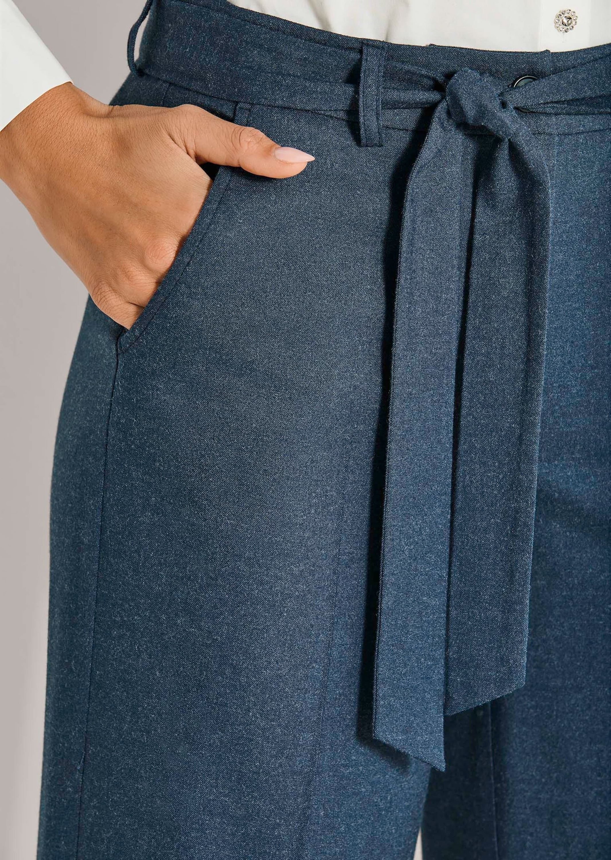 MADELEINE Stoffhose »Hose Weite Palazzohose mit Bindeband«
