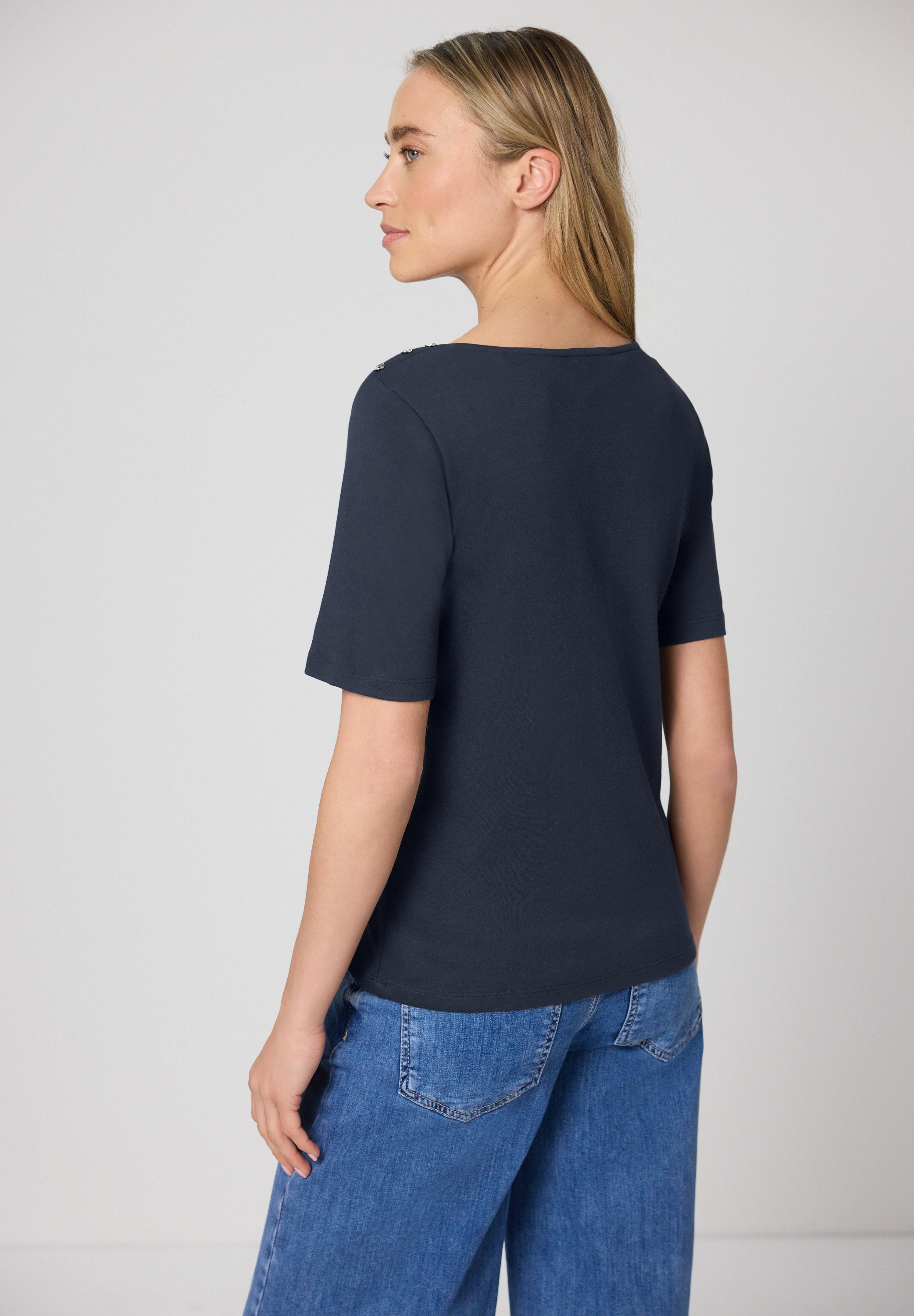 STREET ONE T-Shirt aus Jersey in Unifarbe günstig online kaufen