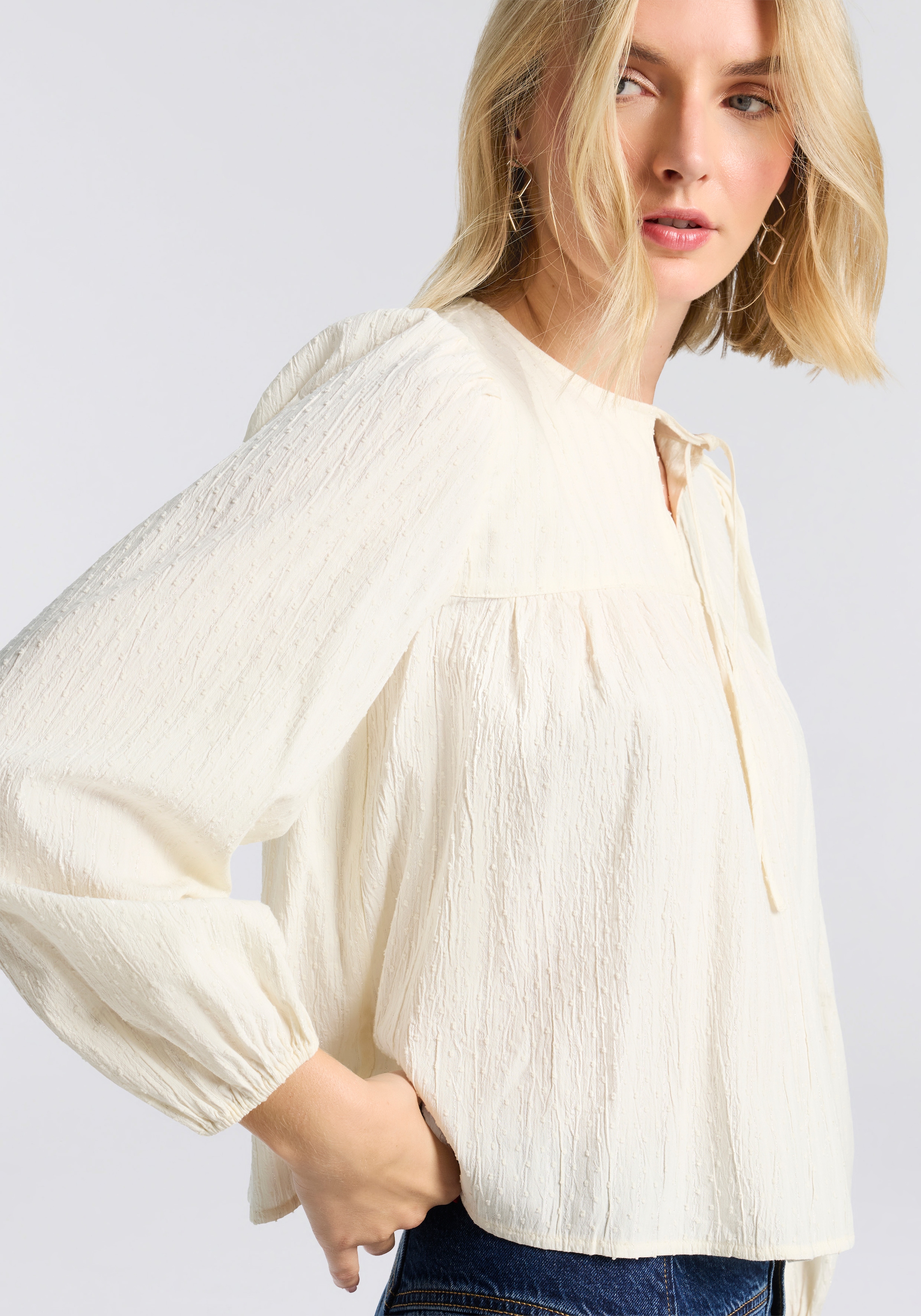 Levi's® Klassische Bluse »JOSEPHINE LS HOLI« mit elastischem Bund
